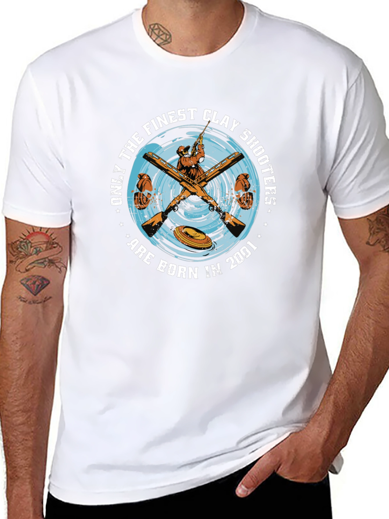 Finest Clay Shooters Black T-Shirt Born in 2001