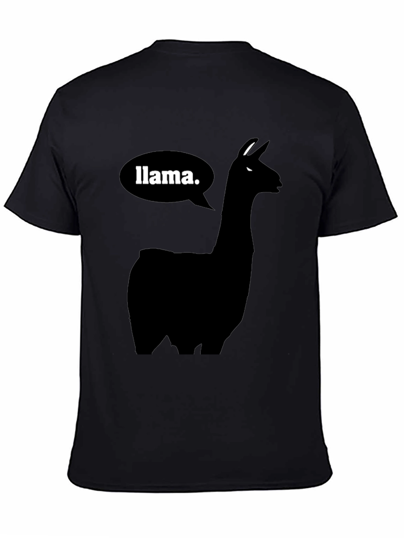 Llama T-Shirt - Black Silhouette Animal Tee