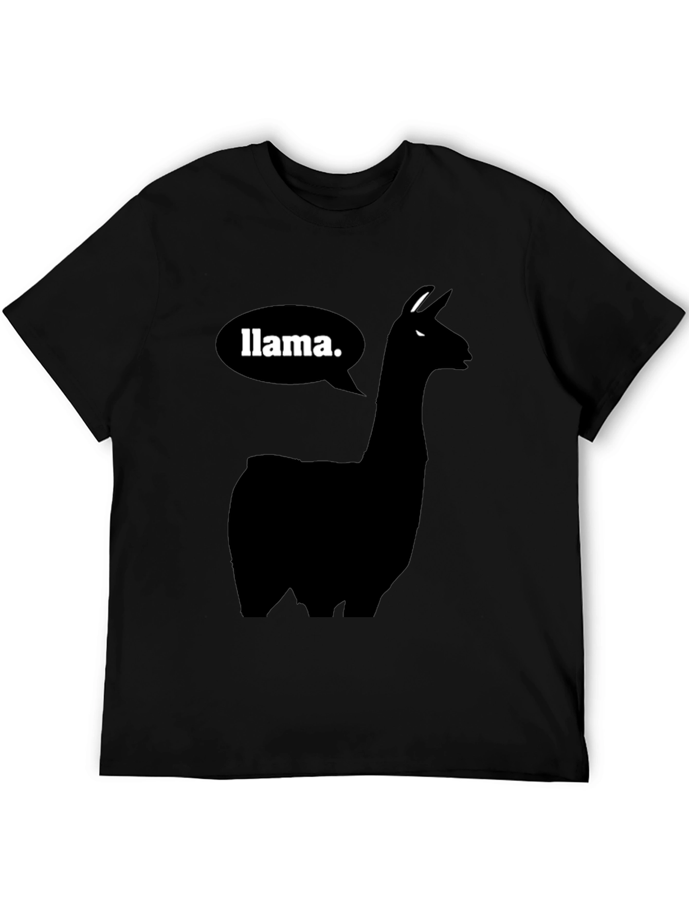 Llama T-Shirt - Black Silhouette Animal Tee