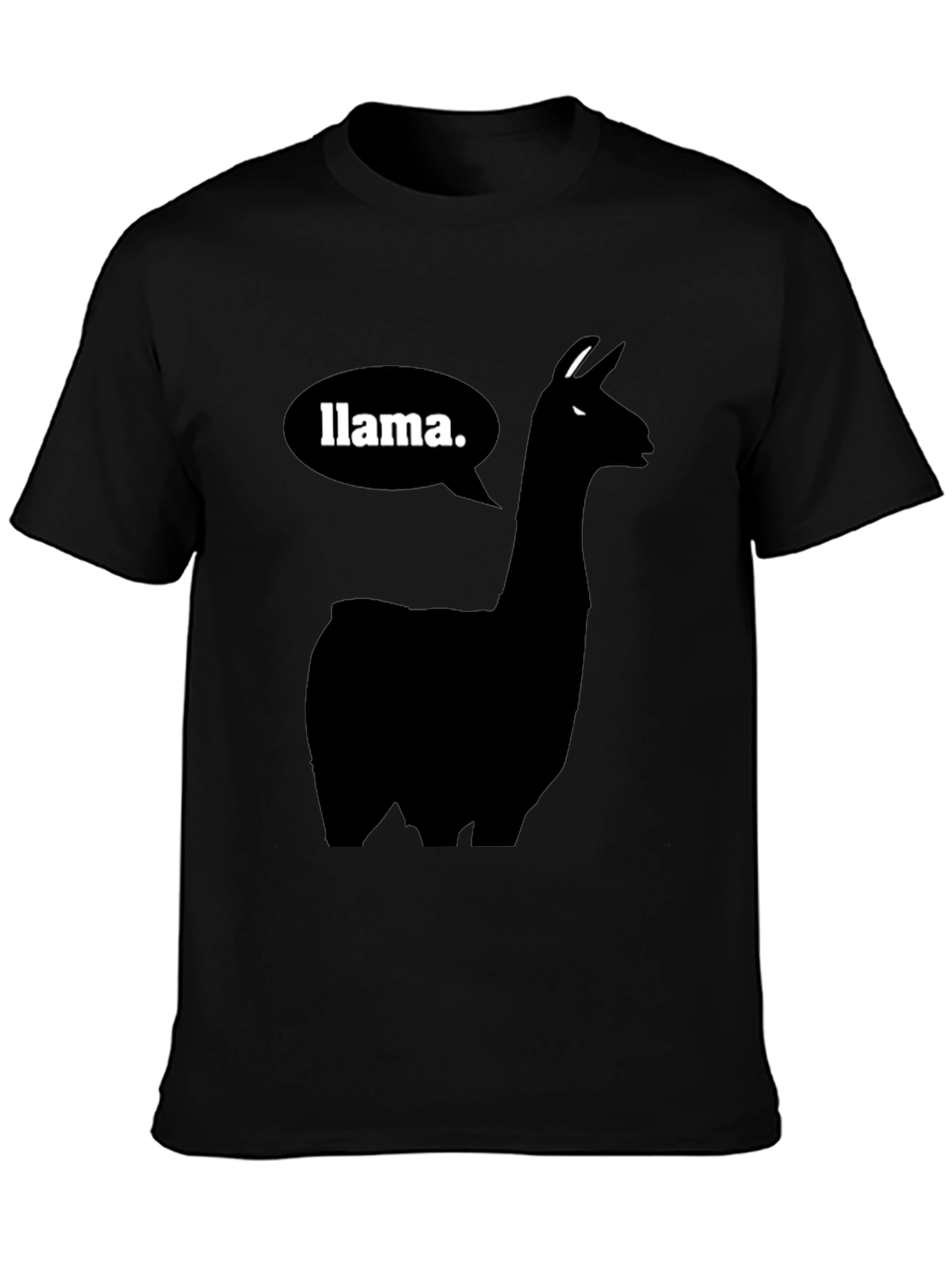 Llama T-Shirt - Black Silhouette Animal Tee