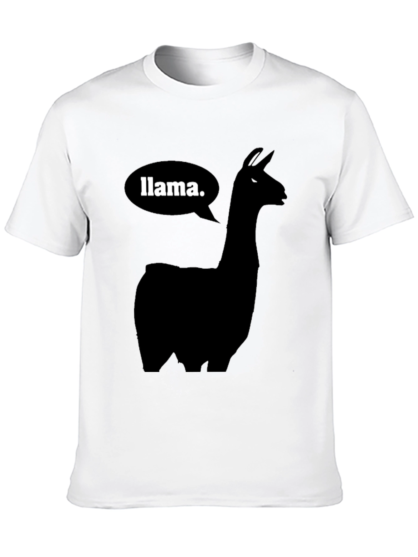 Llama T-Shirt - Black Silhouette Animal Tee