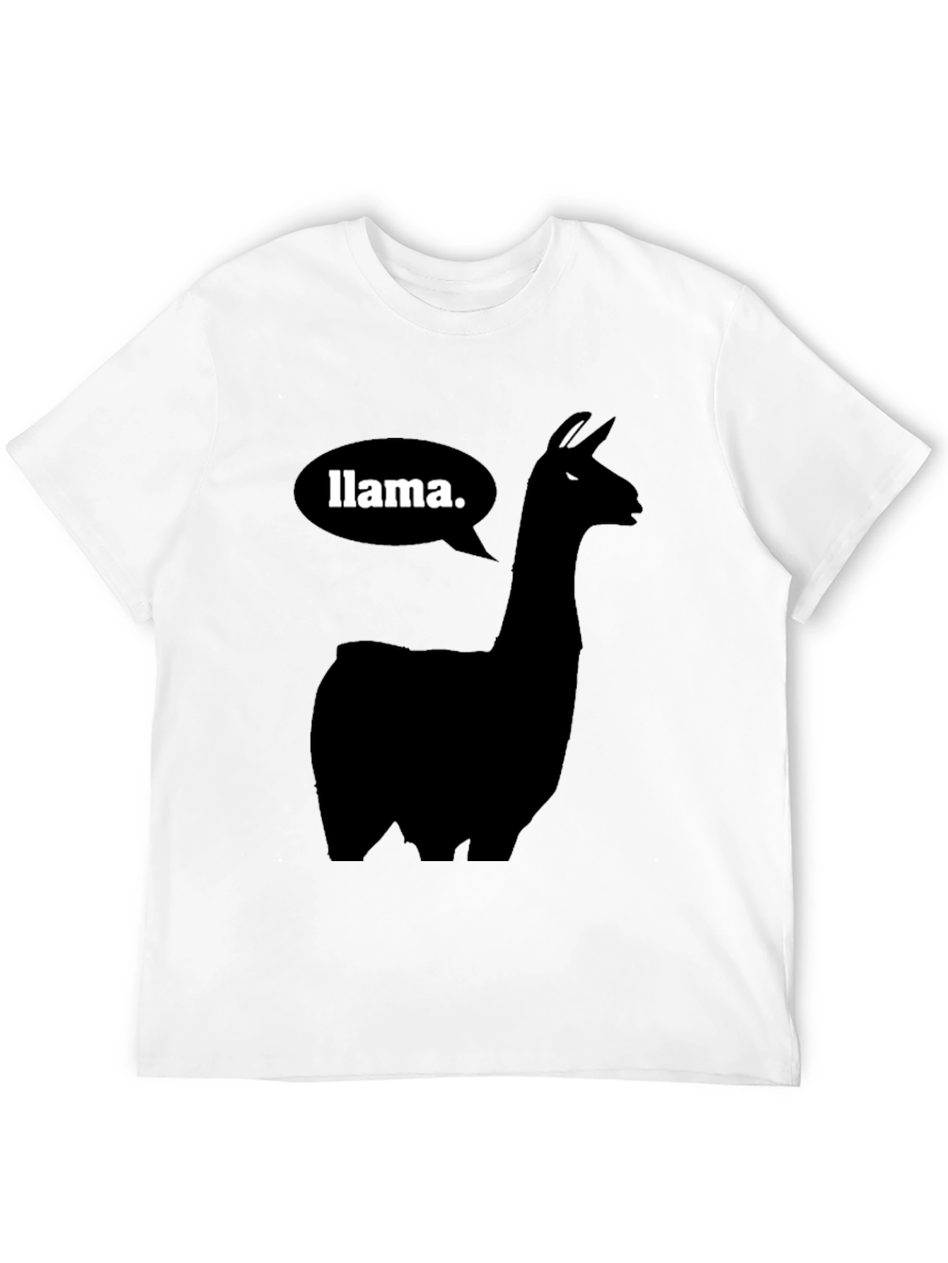 Llama T-Shirt - Black Silhouette Animal Tee