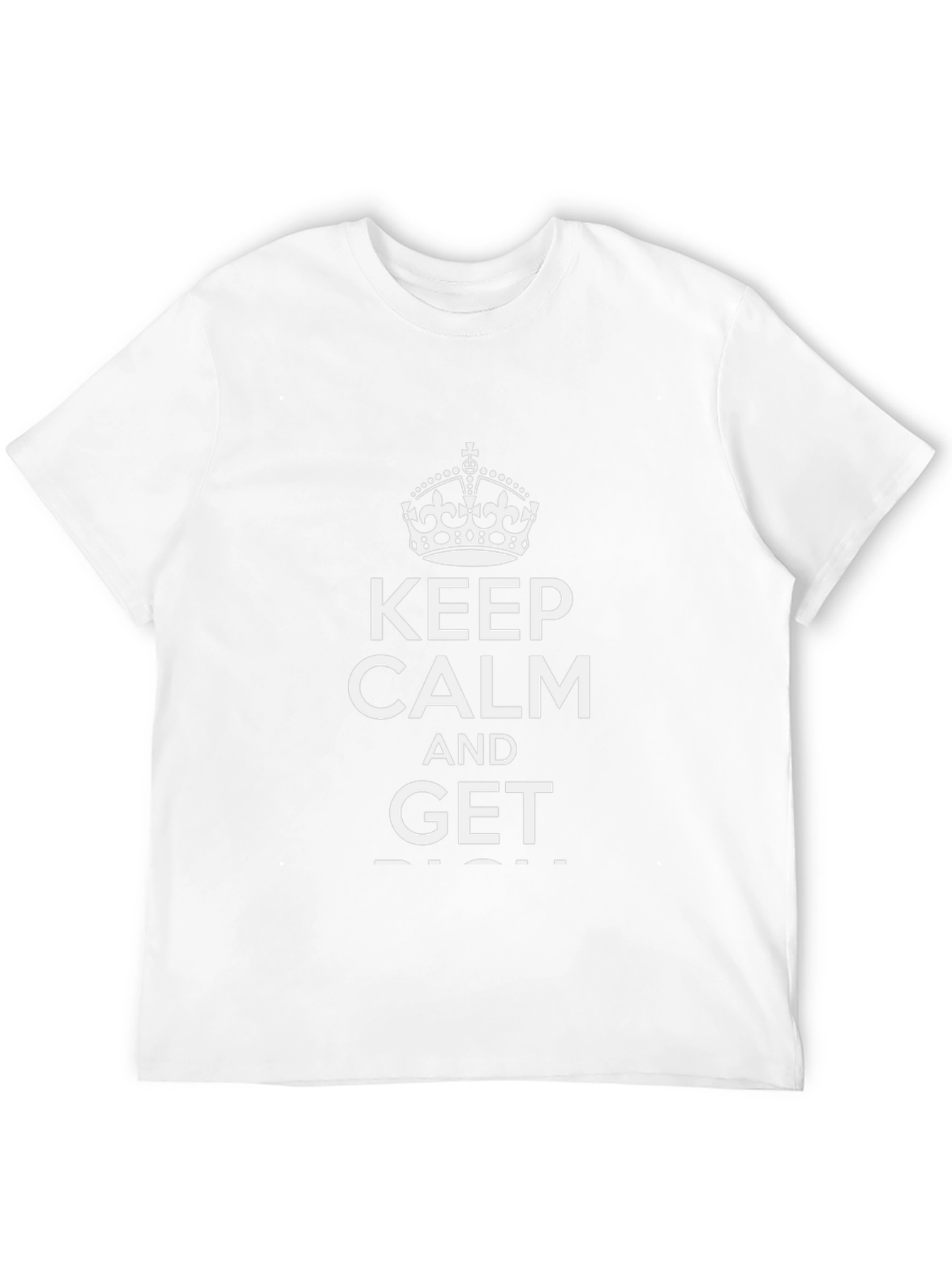 Keep Calm and Get Rich Black Graphic T-Shirt