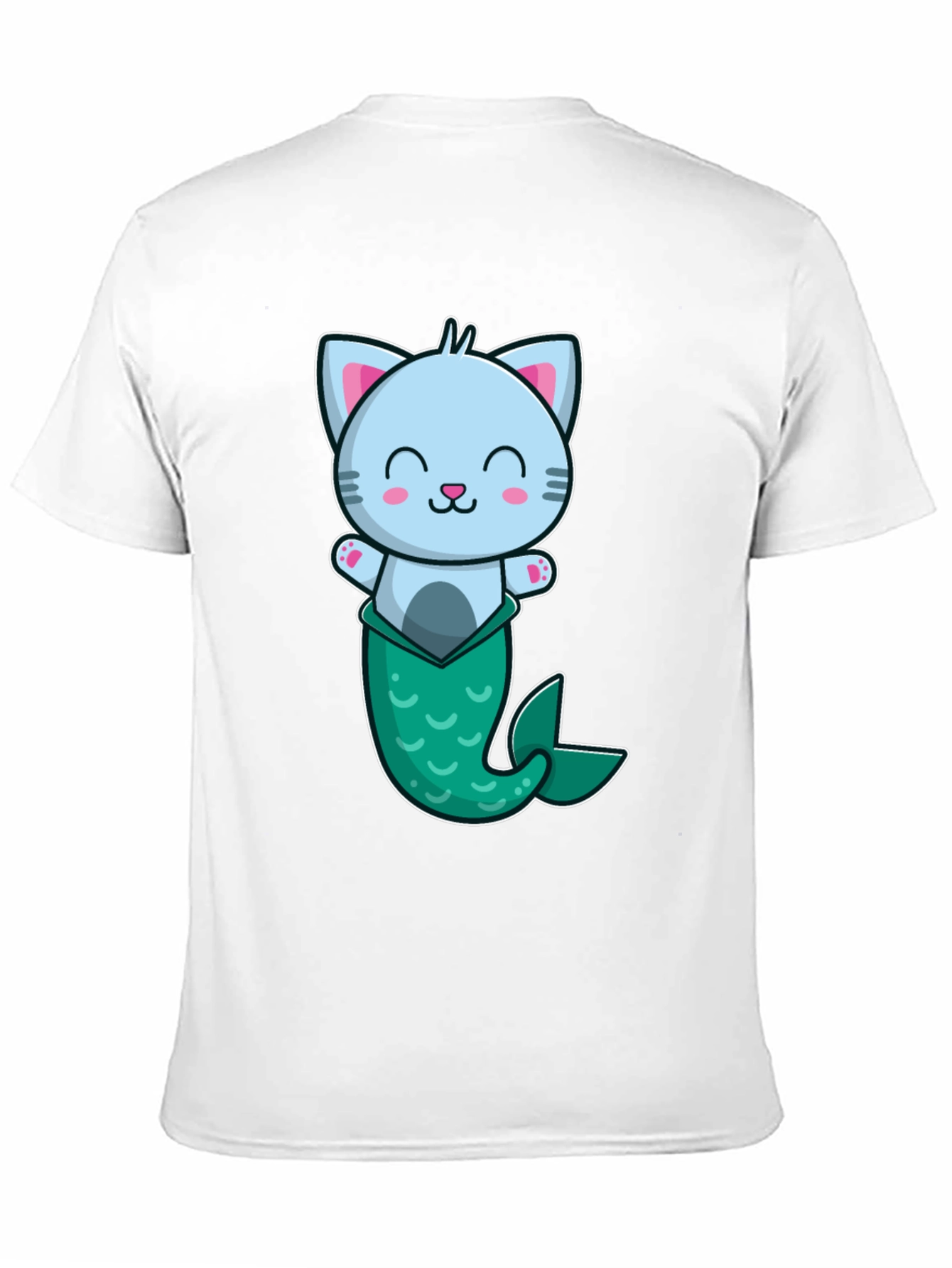 Cute Mermaid Cat Graphic T-Shirt