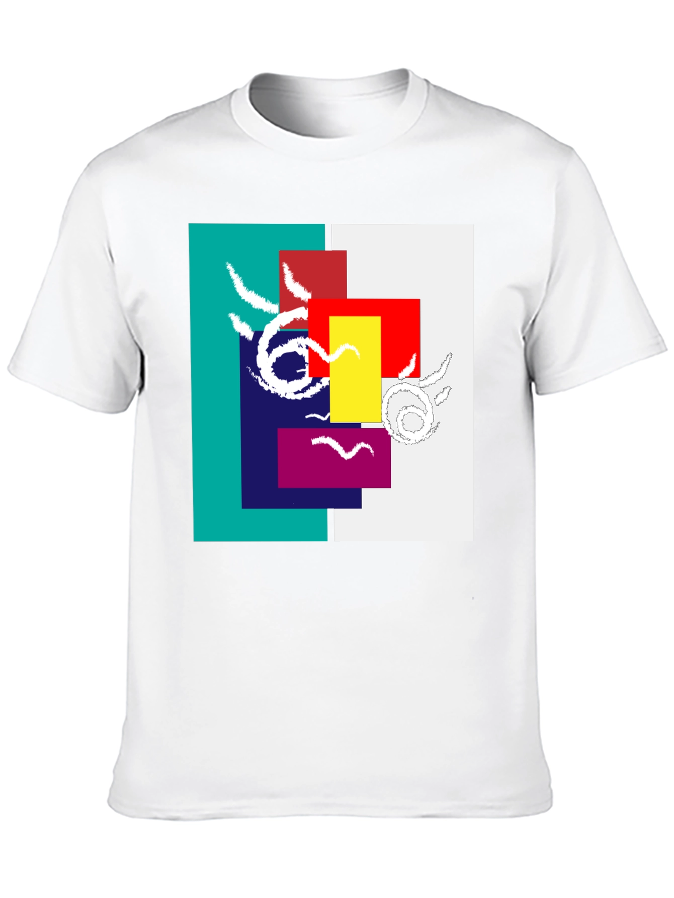 Abstract Geometric Graphic Tee - Modern Art Shirt