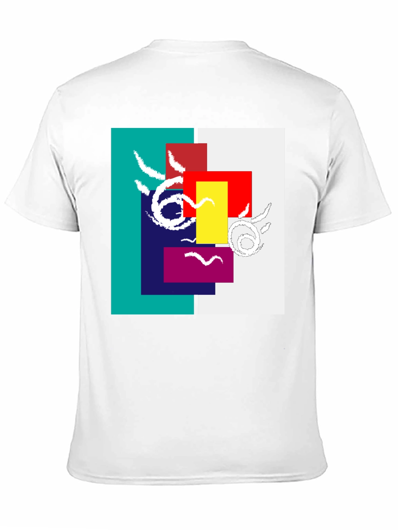 Abstract Geometric Graphic Tee - Modern Art Shirt