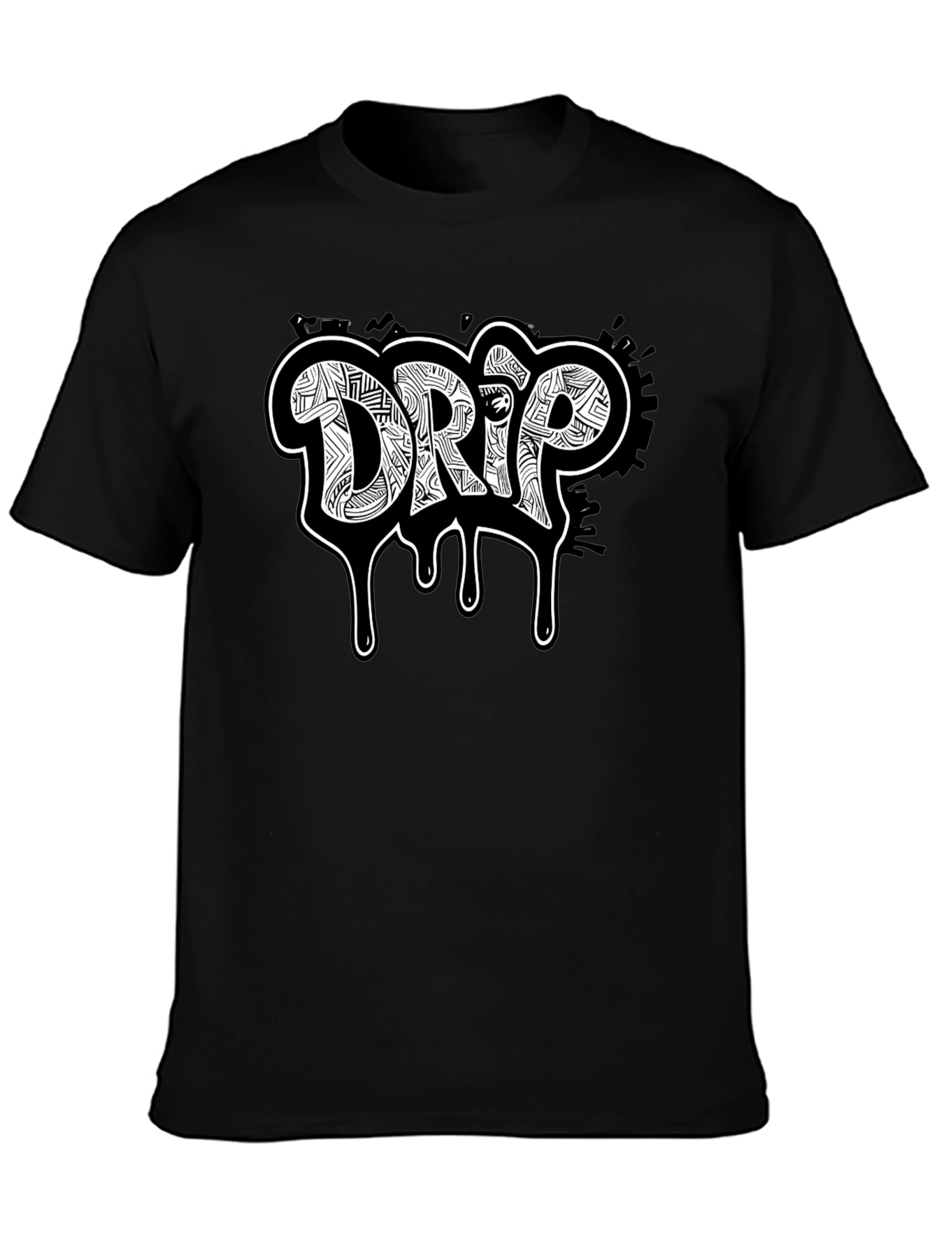 Drip Graphic Black T-Shirt - Cool Streetwear
