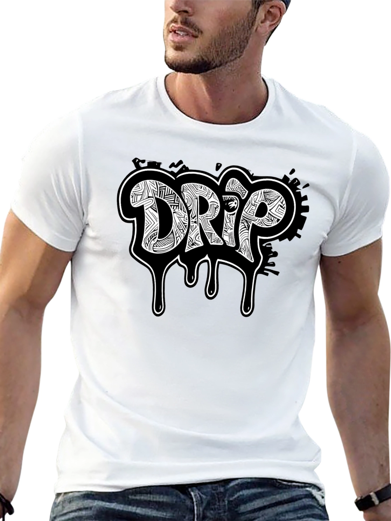 Drip Graphic Black T-Shirt - Cool Streetwear