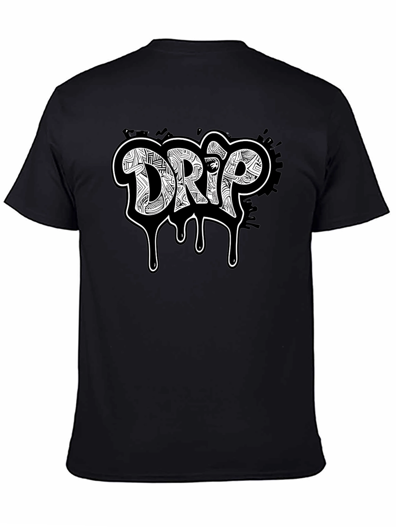 Drip Graphic Black T-Shirt - Cool Streetwear