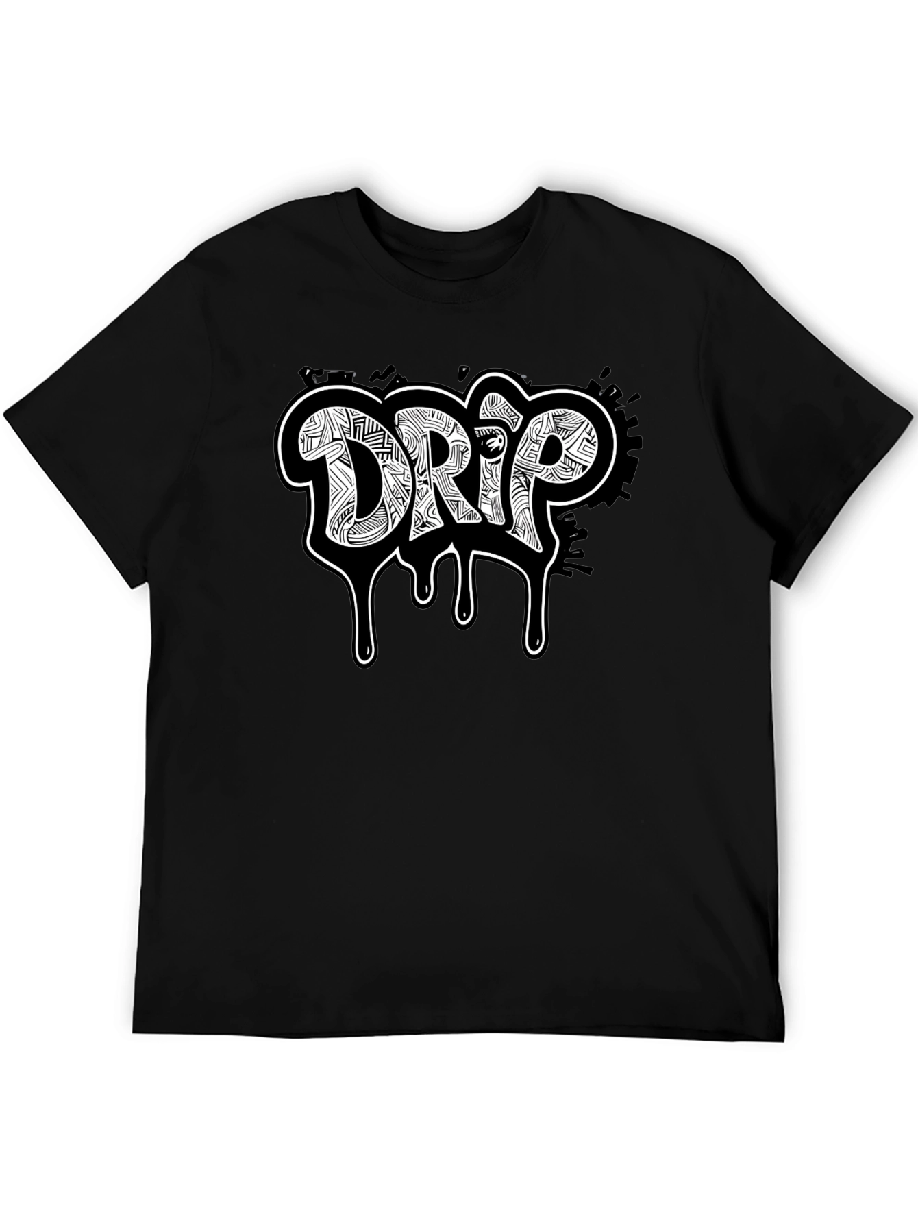 Drip Graphic Black T-Shirt - Cool Streetwear