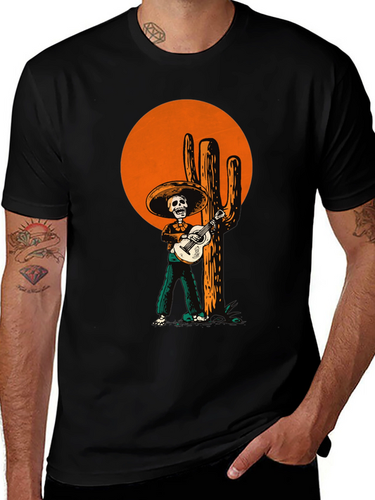 Mariachi Skeleton T-Shirt - Dia de los Muertos