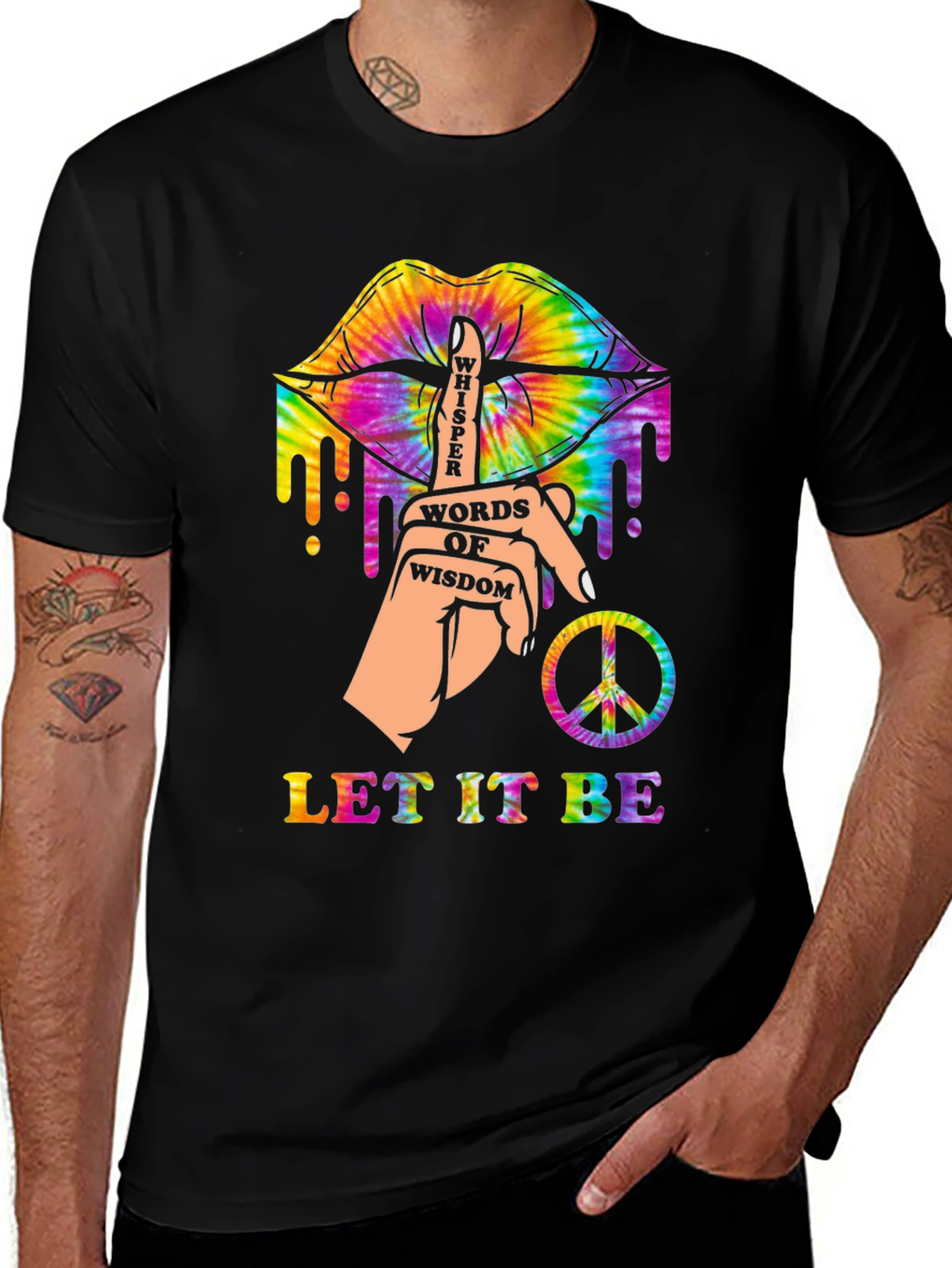 Tie-Dye Lips Whisper Words of Wisdom T-Shirt