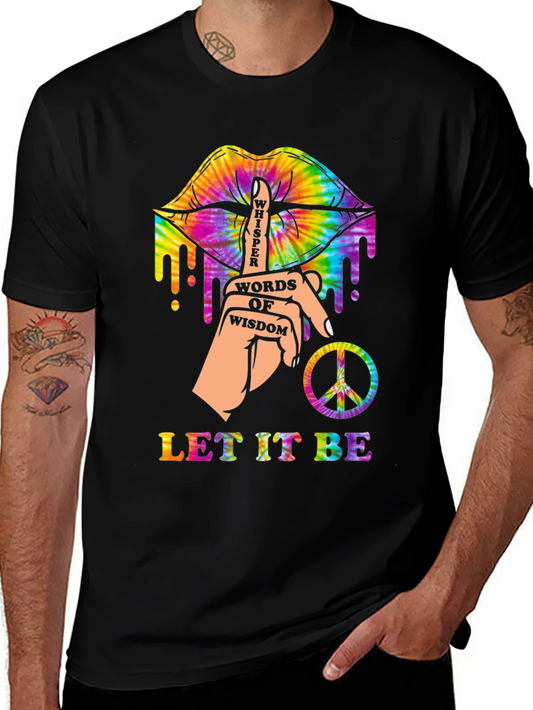 Tie-Dye Lips Whisper Words of Wisdom T-Shirt