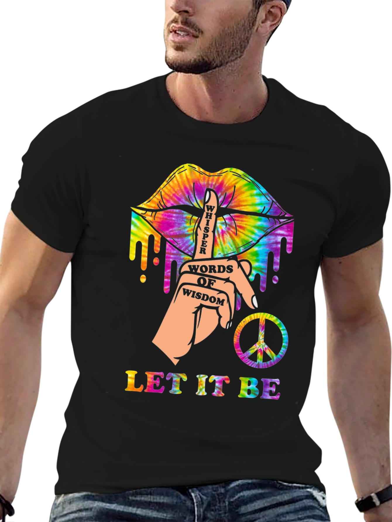 Tie-Dye Lips Whisper Words of Wisdom T-Shirt