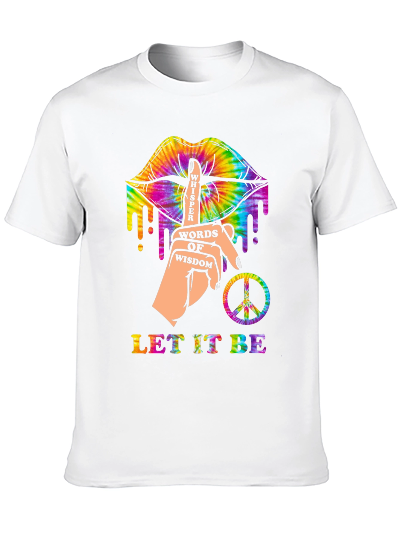 Tie-Dye Lips Whisper Words of Wisdom T-Shirt