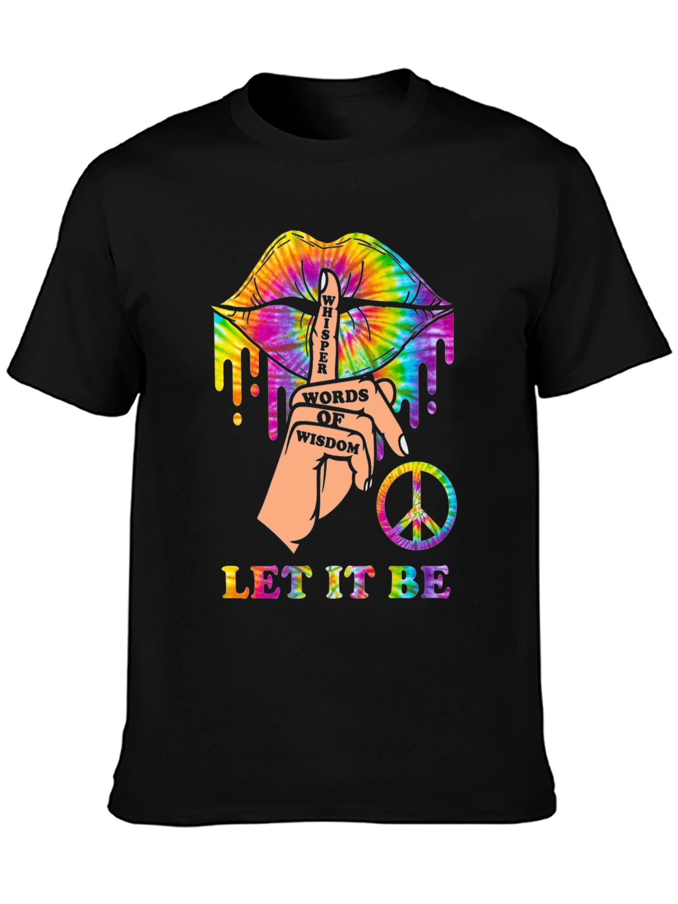 Tie-Dye Lips Whisper Words of Wisdom T-Shirt
