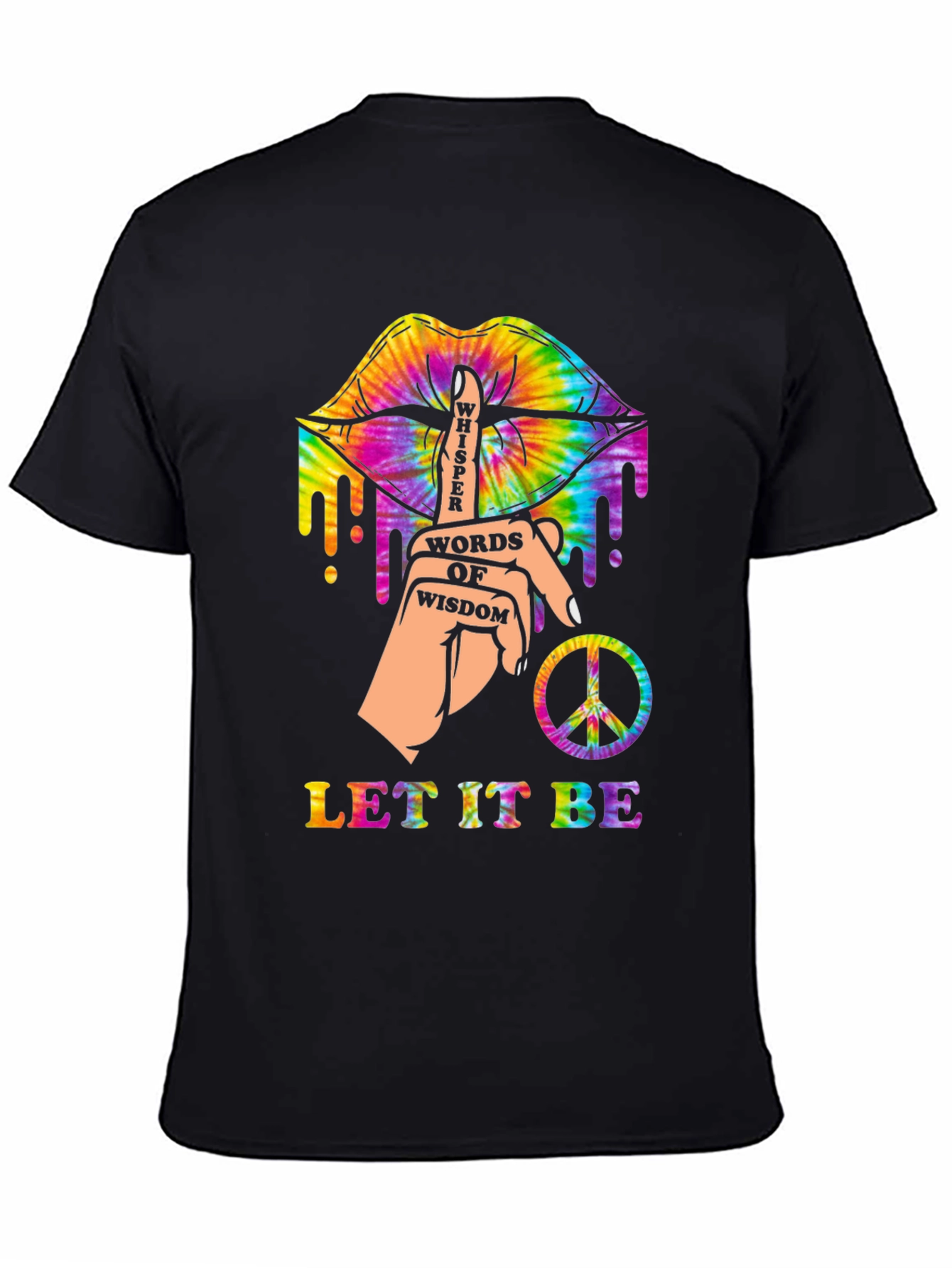 Tie-Dye Lips Whisper Words of Wisdom T-Shirt