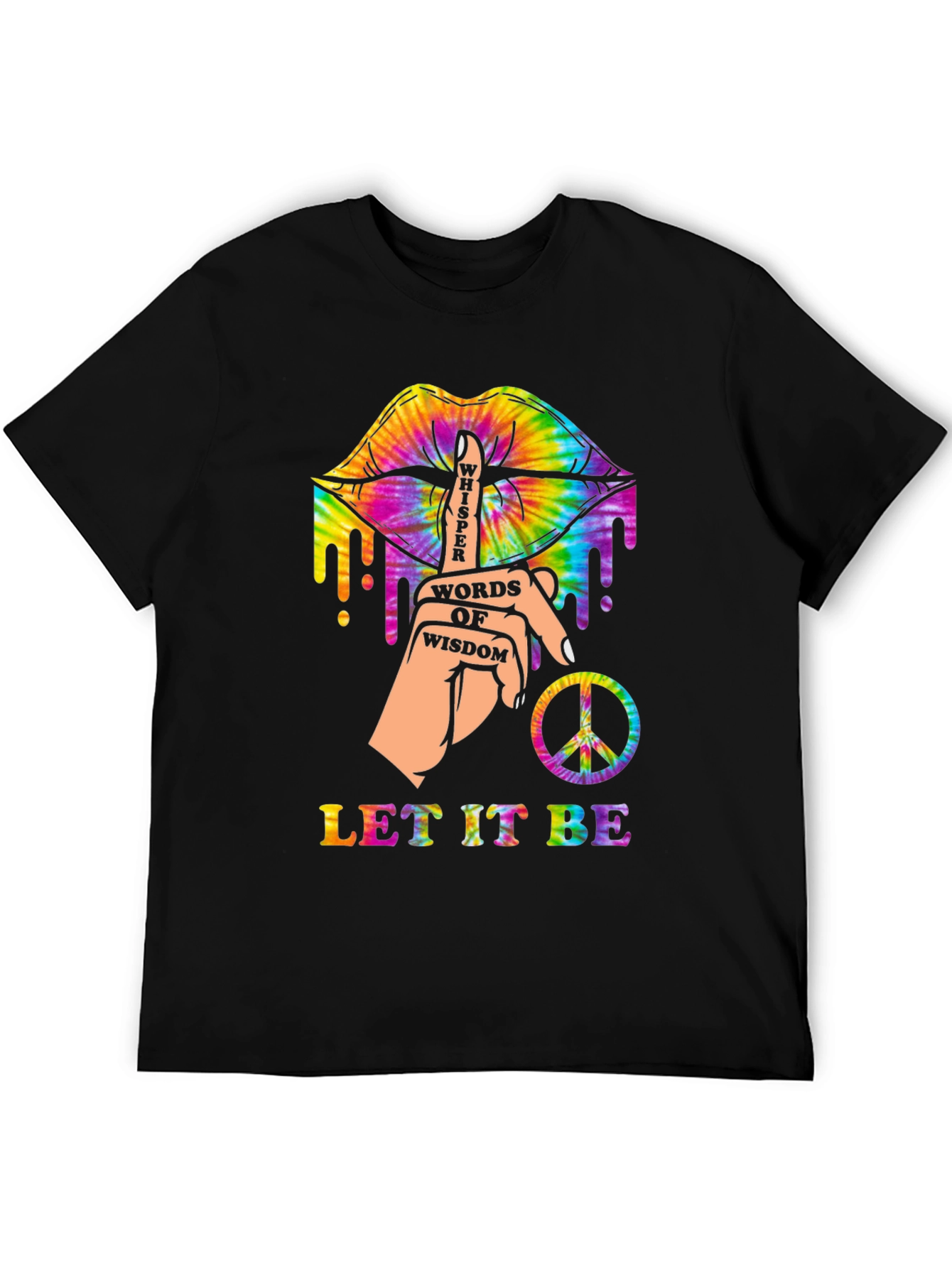 Tie-Dye Lips Whisper Words of Wisdom T-Shirt