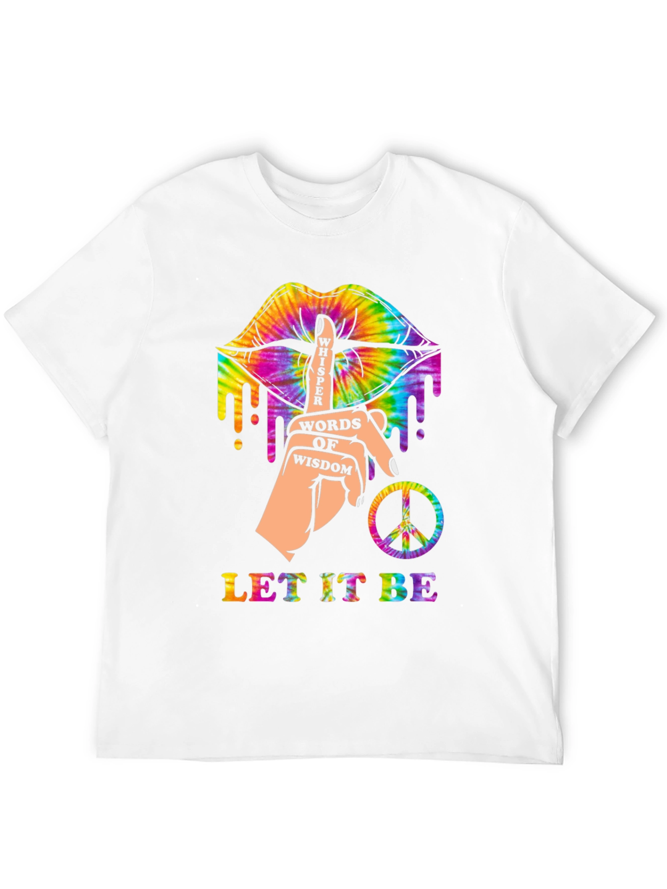 Tie-Dye Lips Whisper Words of Wisdom T-Shirt