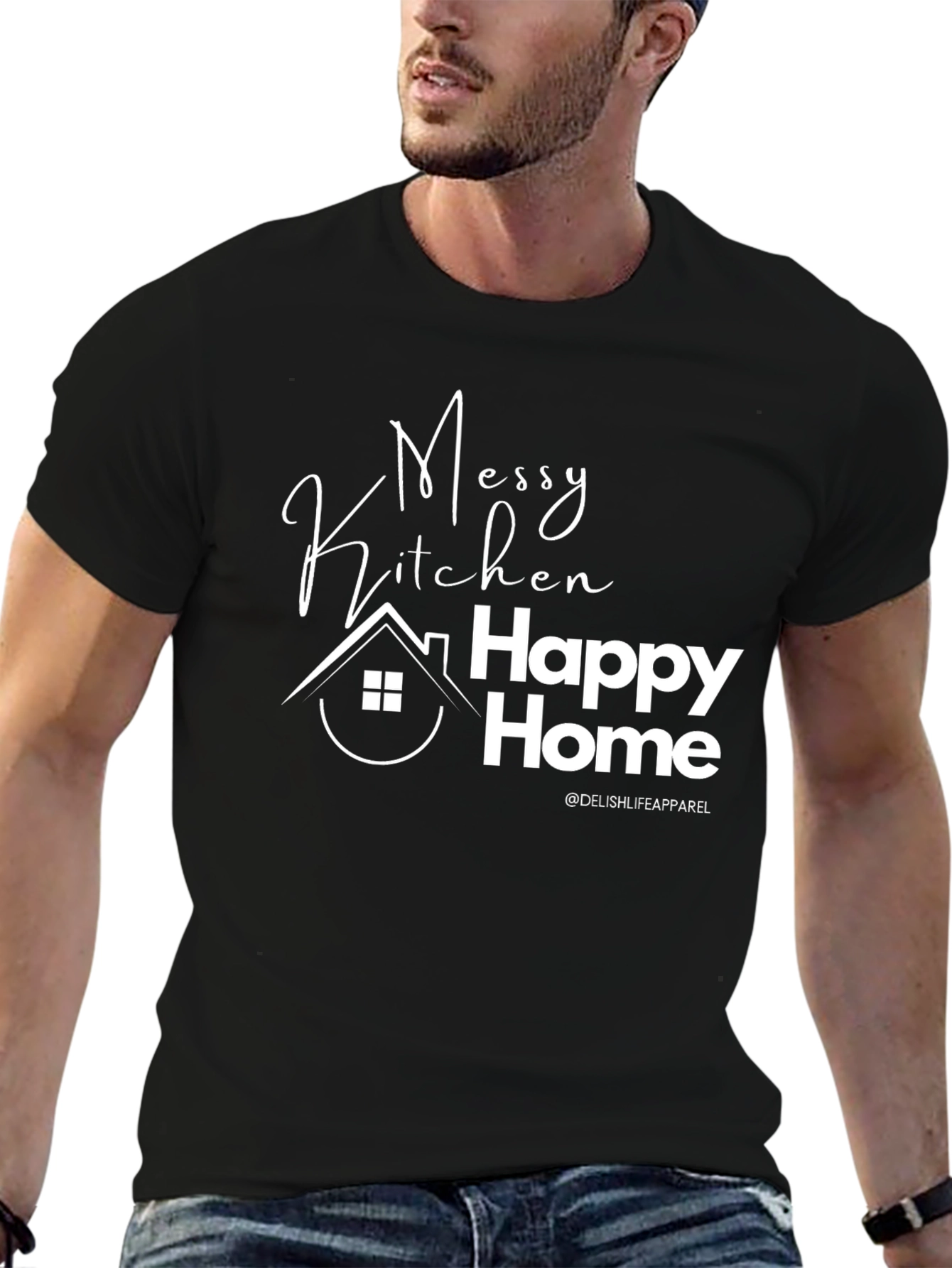 Messy Kitchen Happy Home Graphic Tee