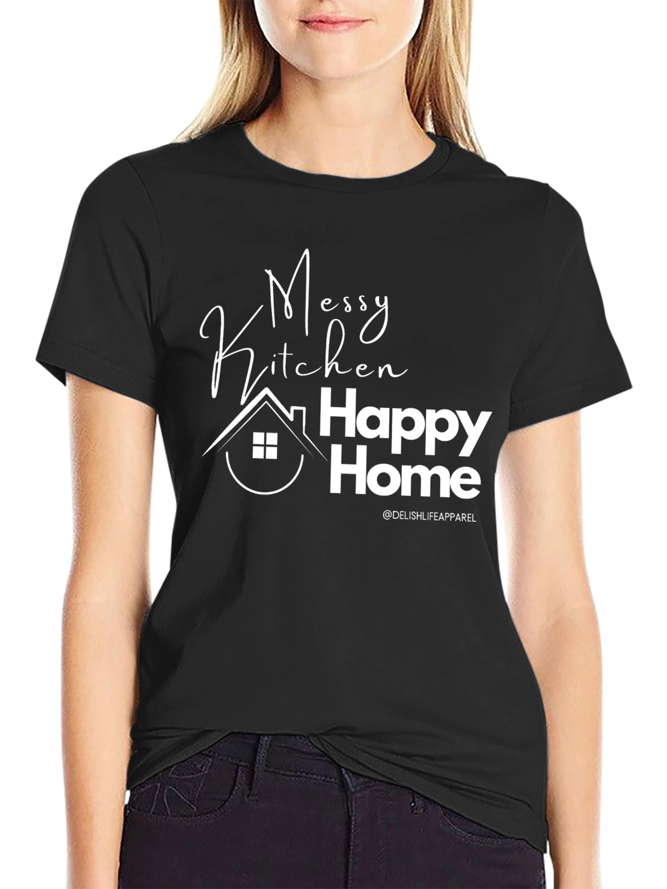 Messy Kitchen Happy Home Graphic Tee
