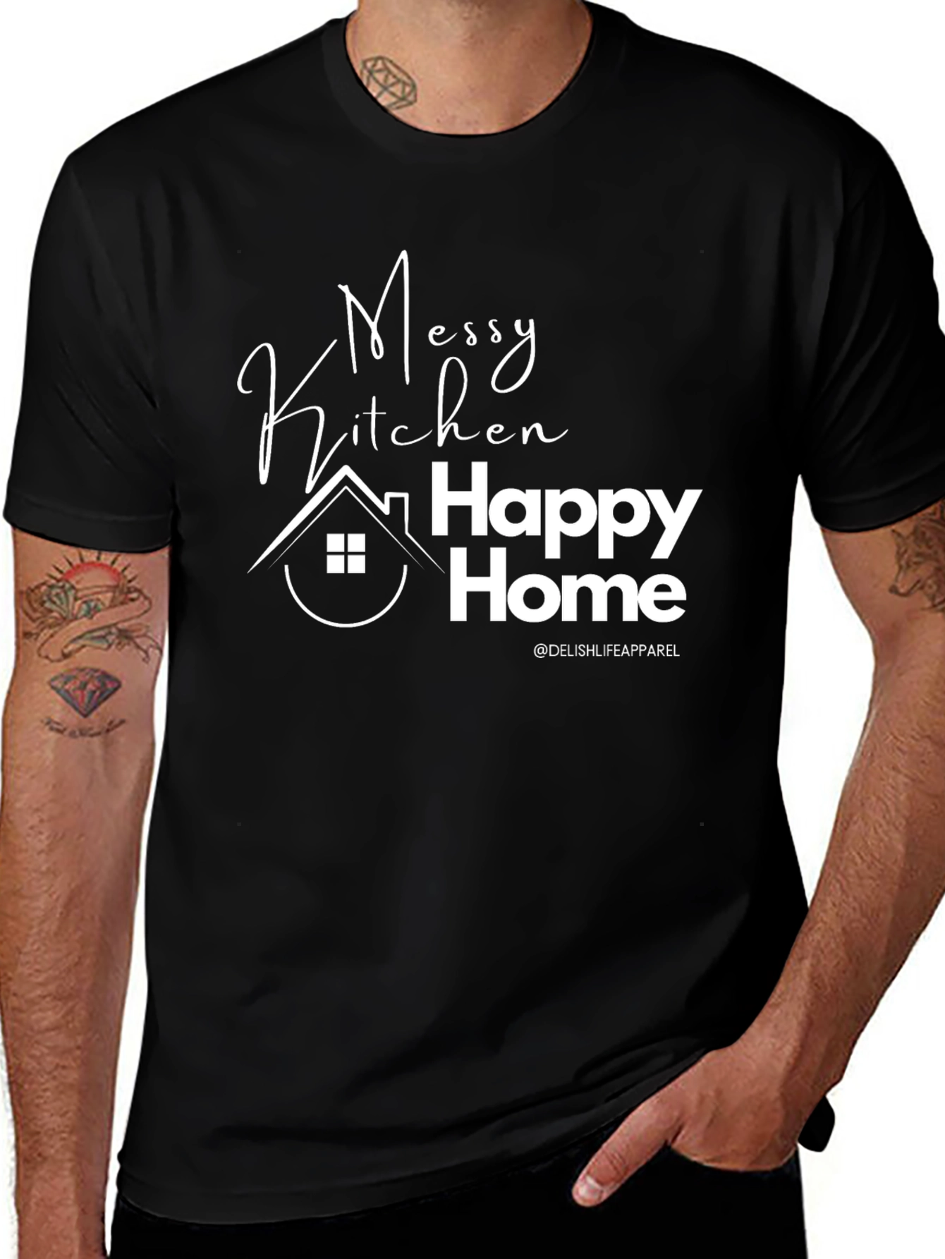 Messy Kitchen Happy Home Graphic Tee