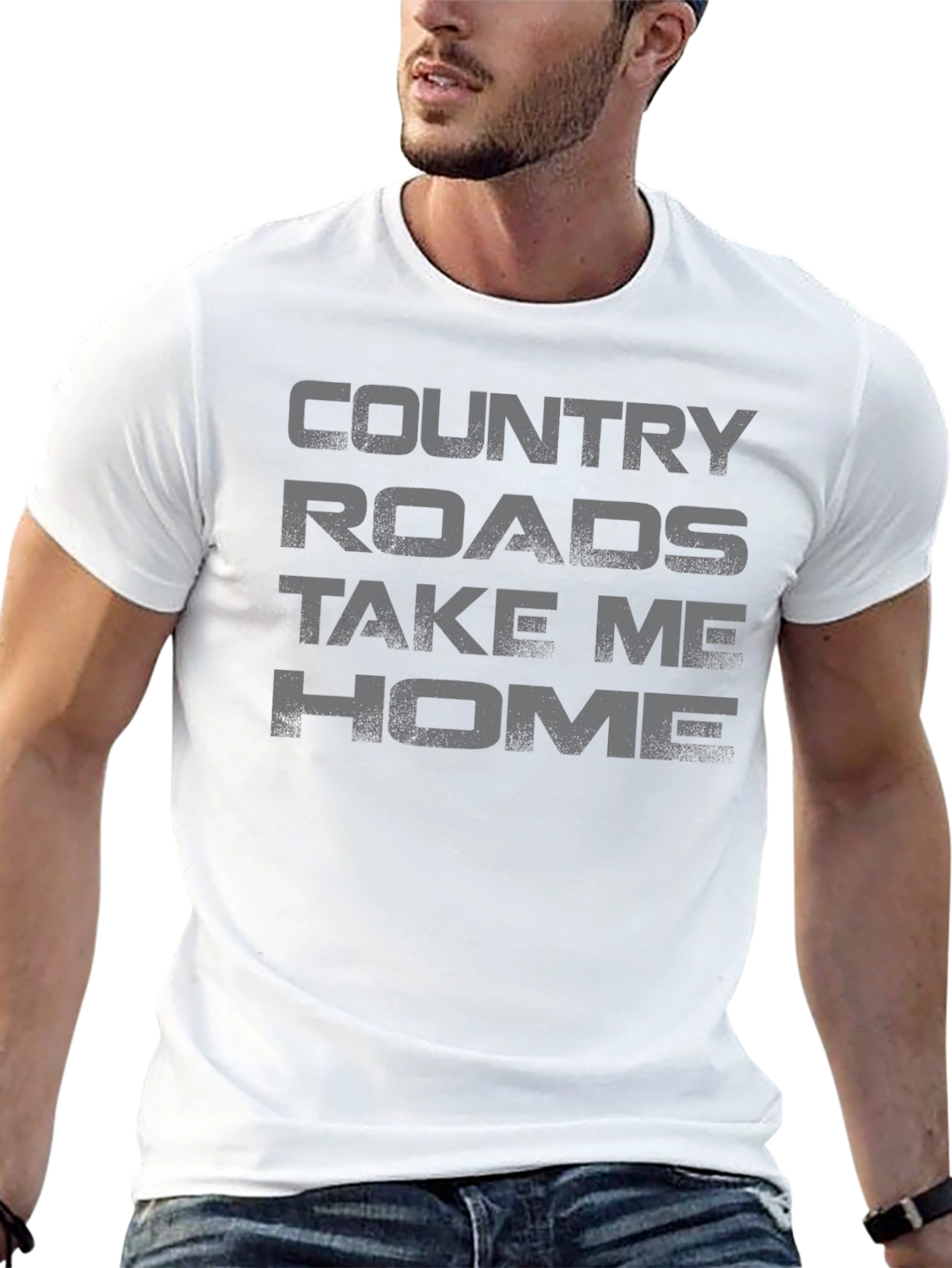 Country Roads Graphic Tee - Soft Cotton Casual Shirt