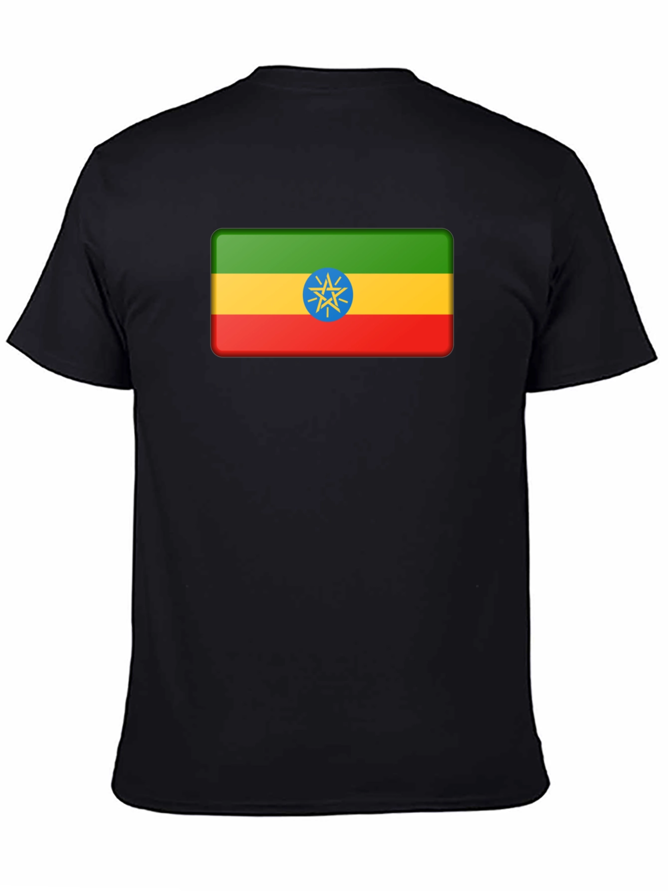 Ethiopia Flag T-Shirt - Black Graphic Tee