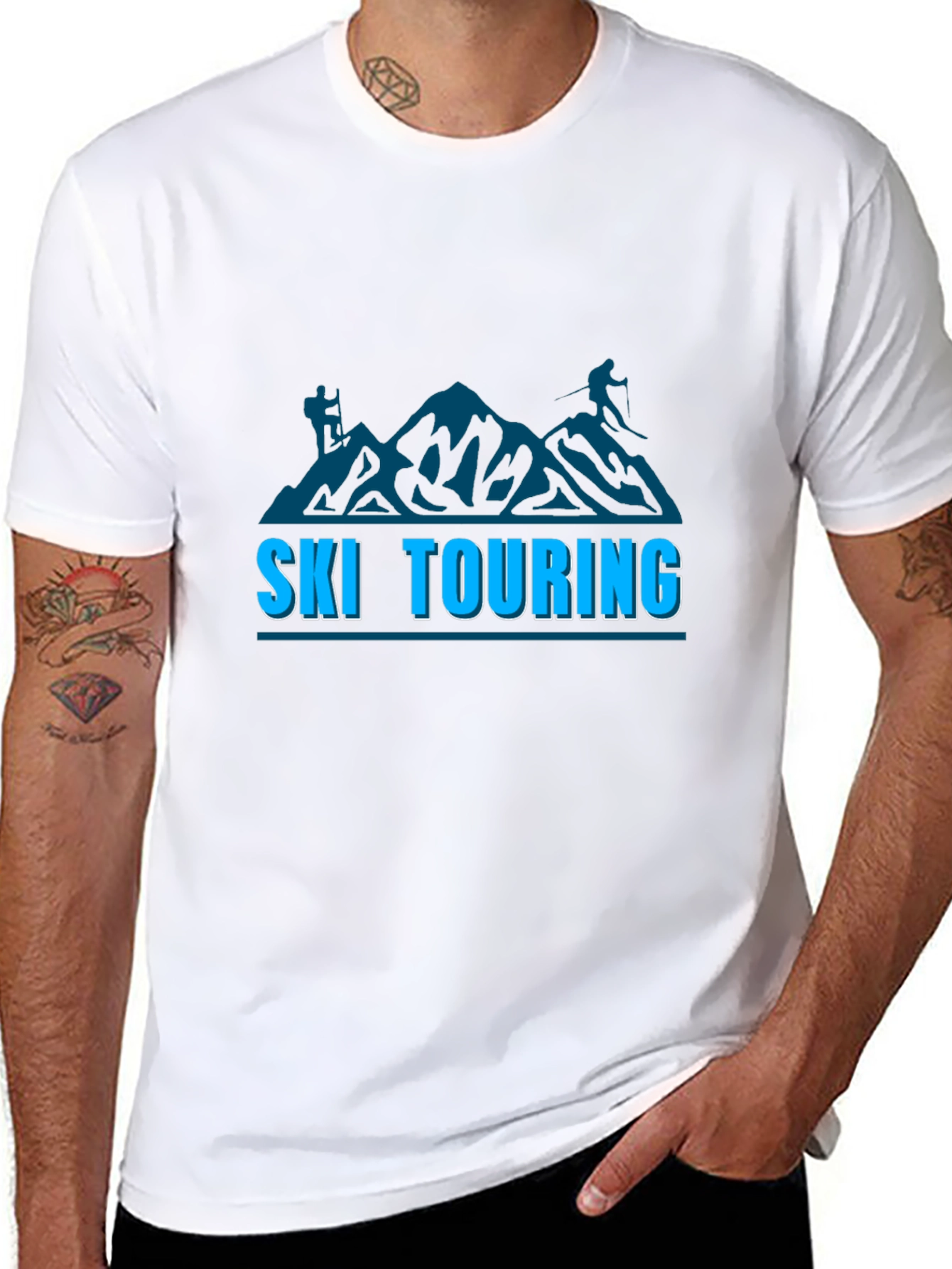 Ski Touring T-Shirt: Mountain Adventure Tee