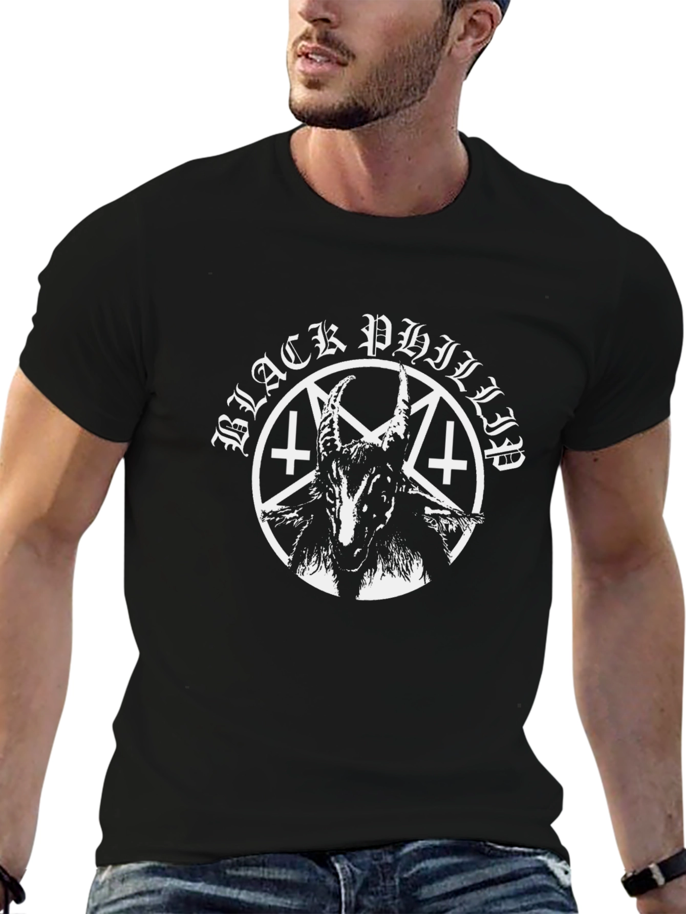 Black Phillip Goat Graphic T-Shirt - Occult Satanic Tee
