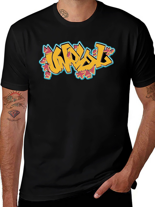 Graffiti Style Graphic Black T-Shirt