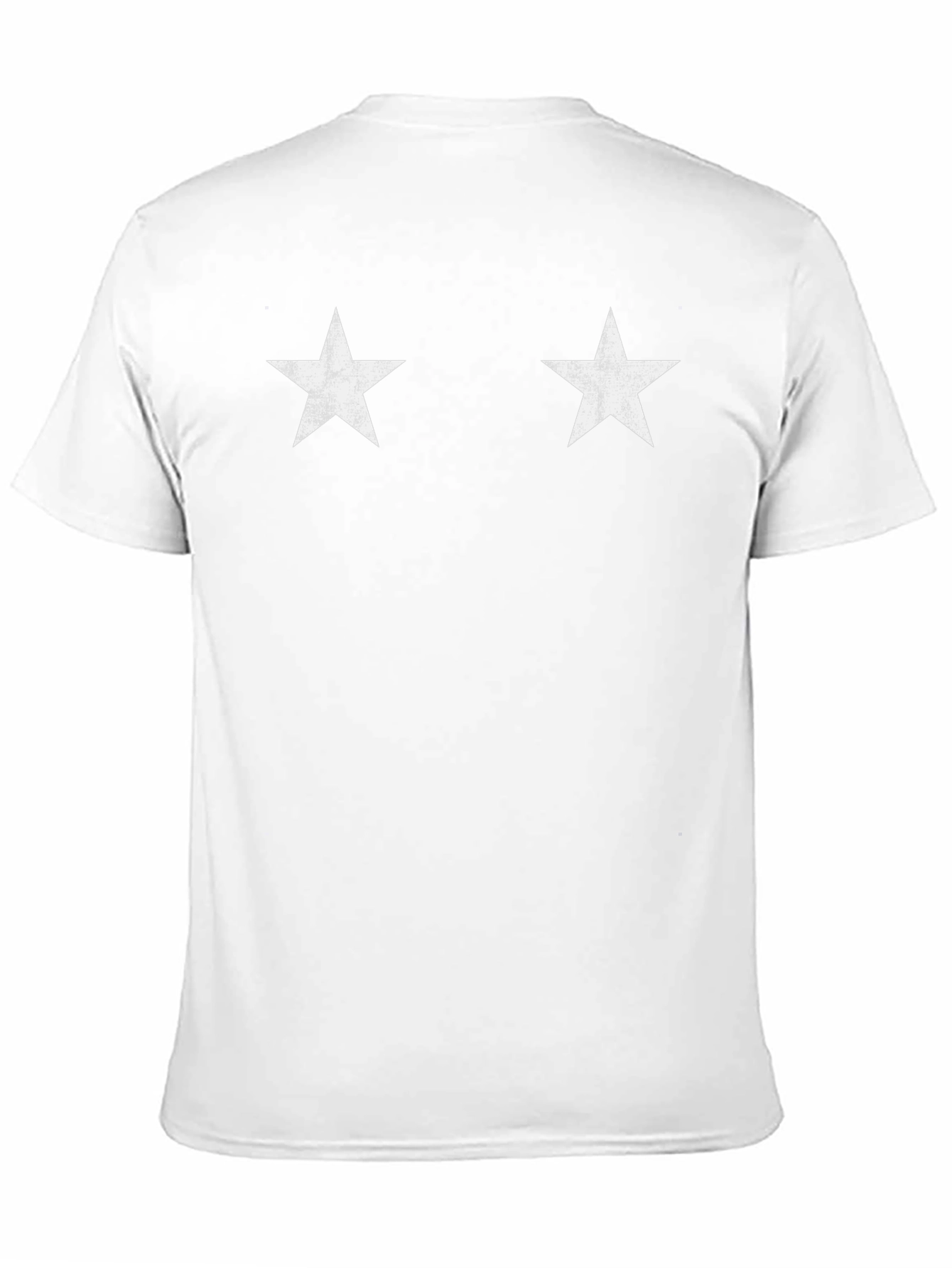Mens Black T-Shirt with White Star Design