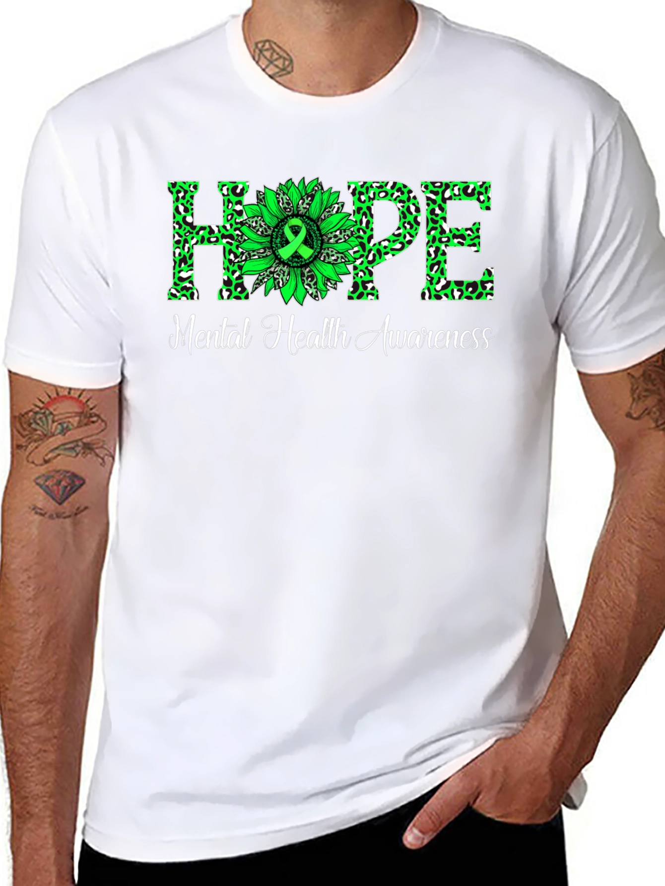 Mental Health Awareness Hope Sunflower T-Shirt