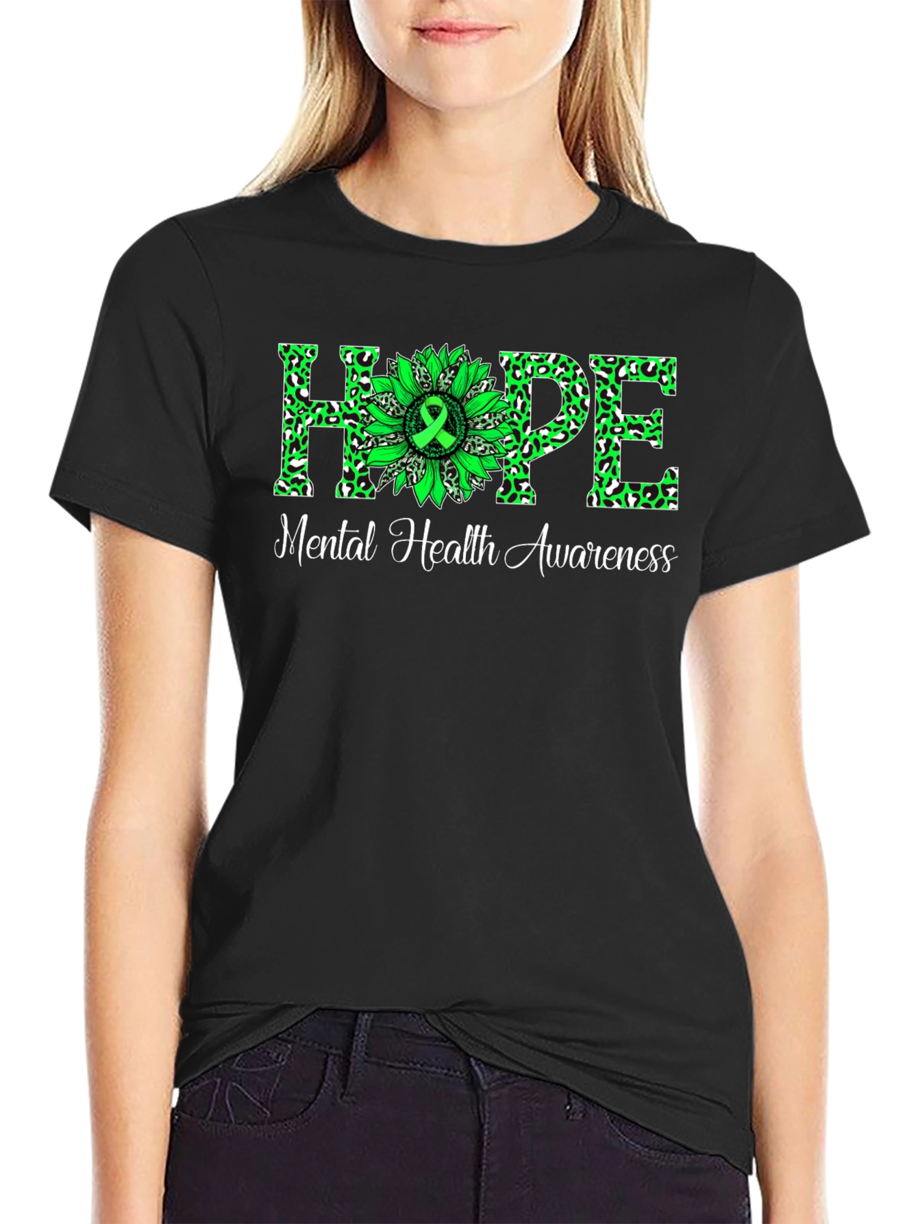 Mental Health Awareness Hope Sunflower T-Shirt