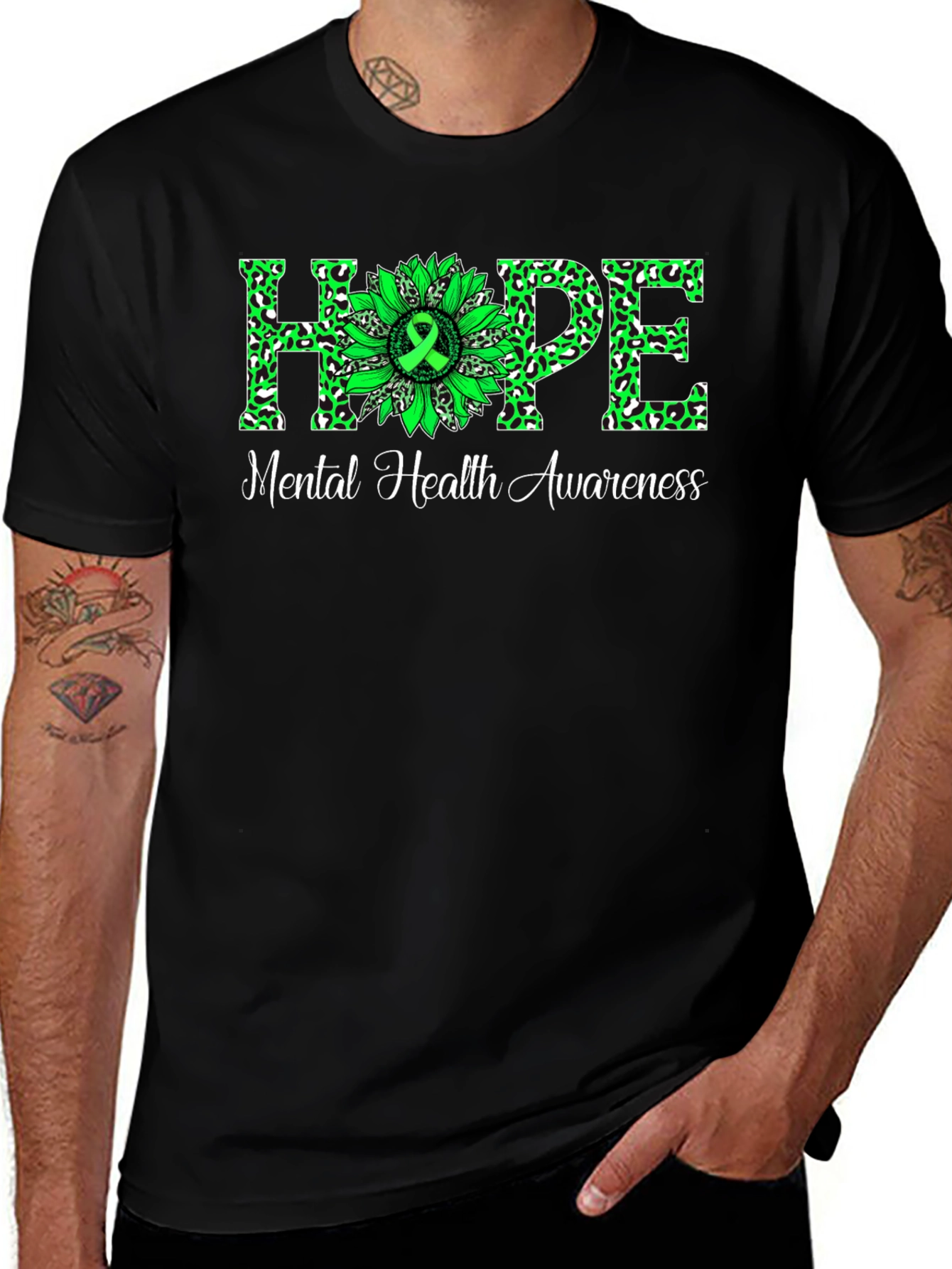 Mental Health Awareness Hope Sunflower T-Shirt