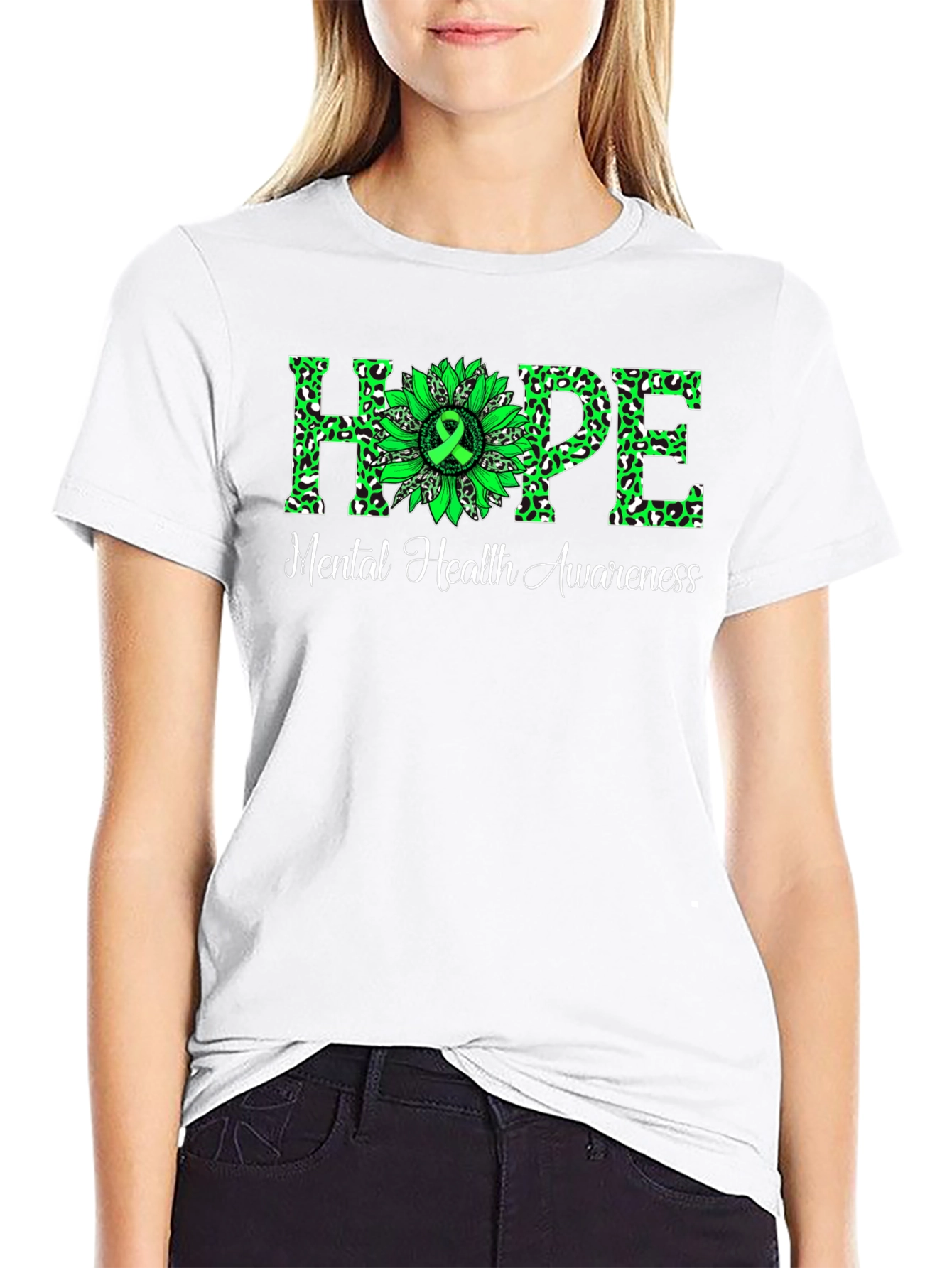 Mental Health Awareness Hope Sunflower T-Shirt