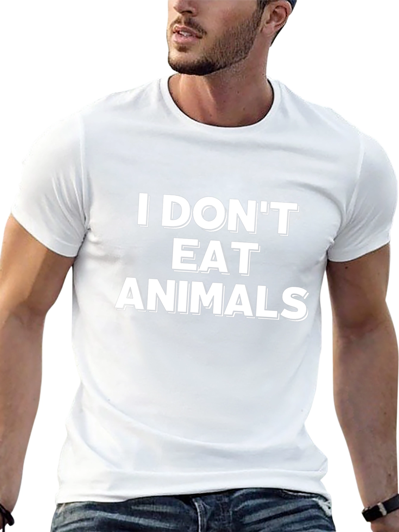 Vegan I Dont Eat Animals Graphic Tee