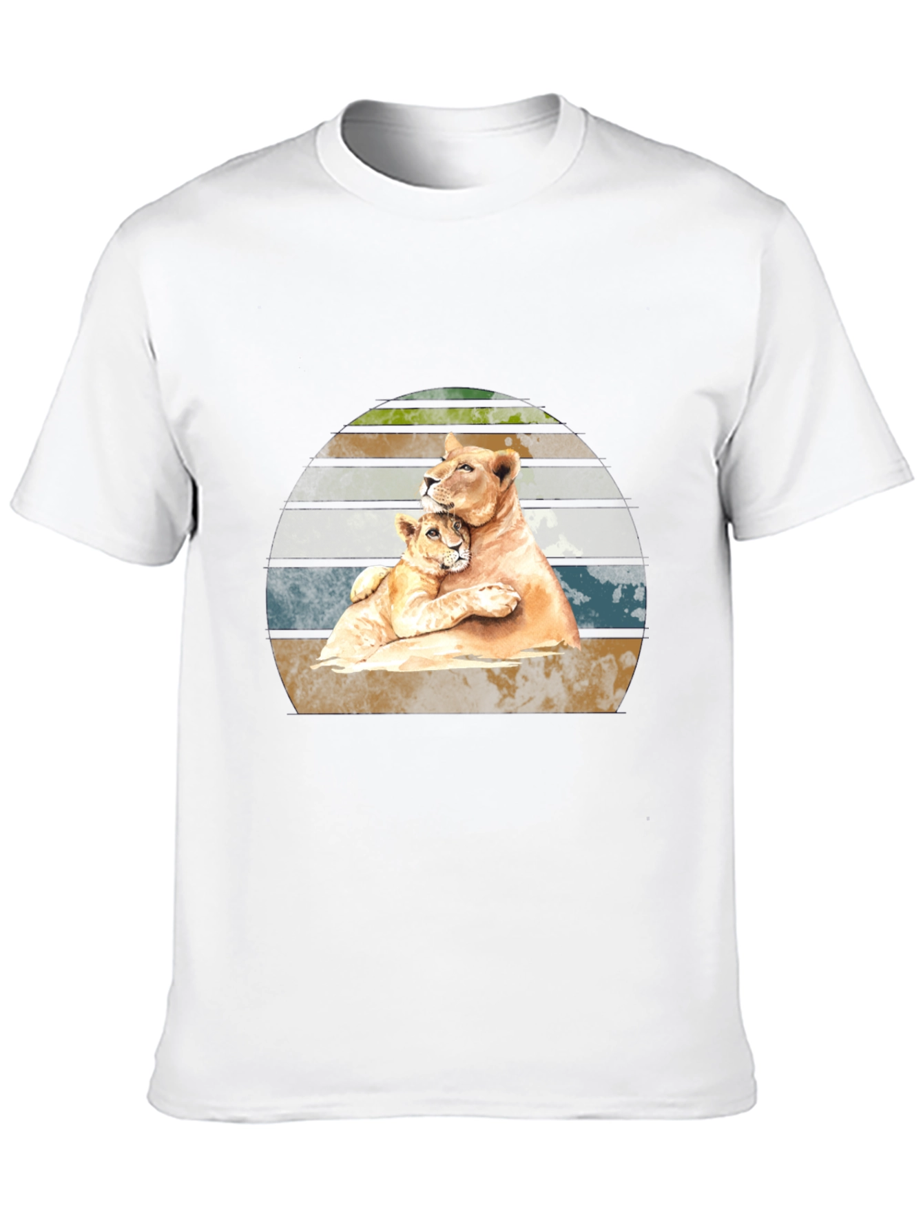 Lioness Love T-Shirt - Black Animal Graphic Tee