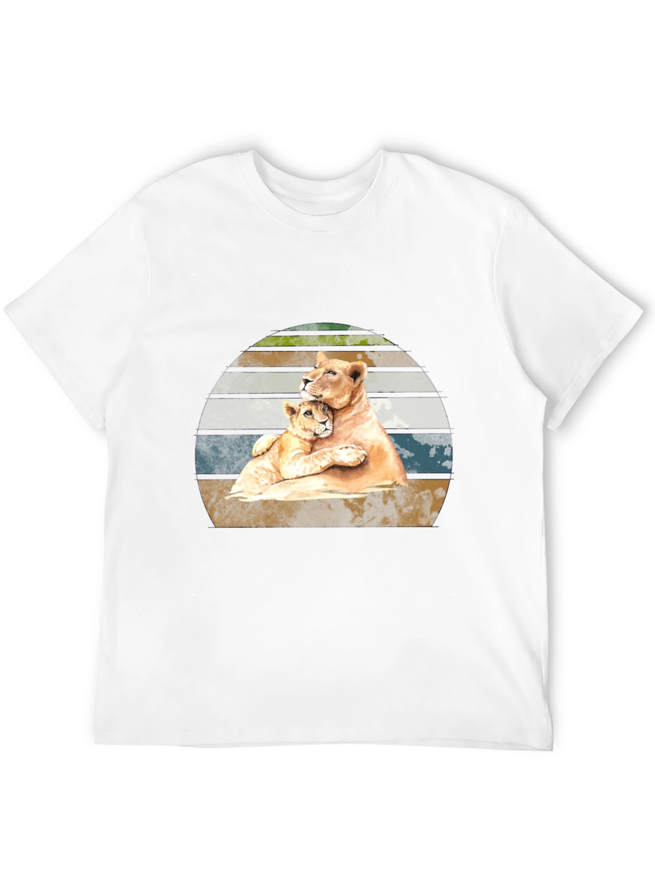 Lioness Love T-Shirt - Black Animal Graphic Tee