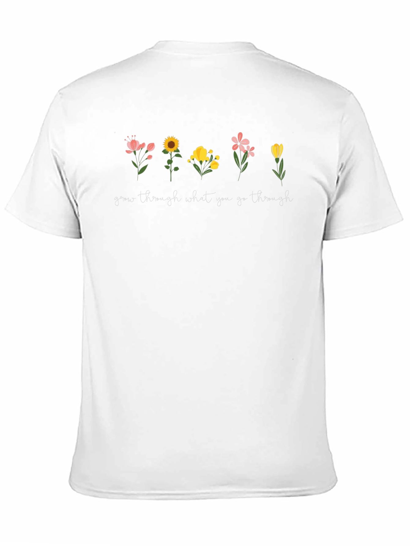 Grow Through What You Go Through Black Graphic Tee