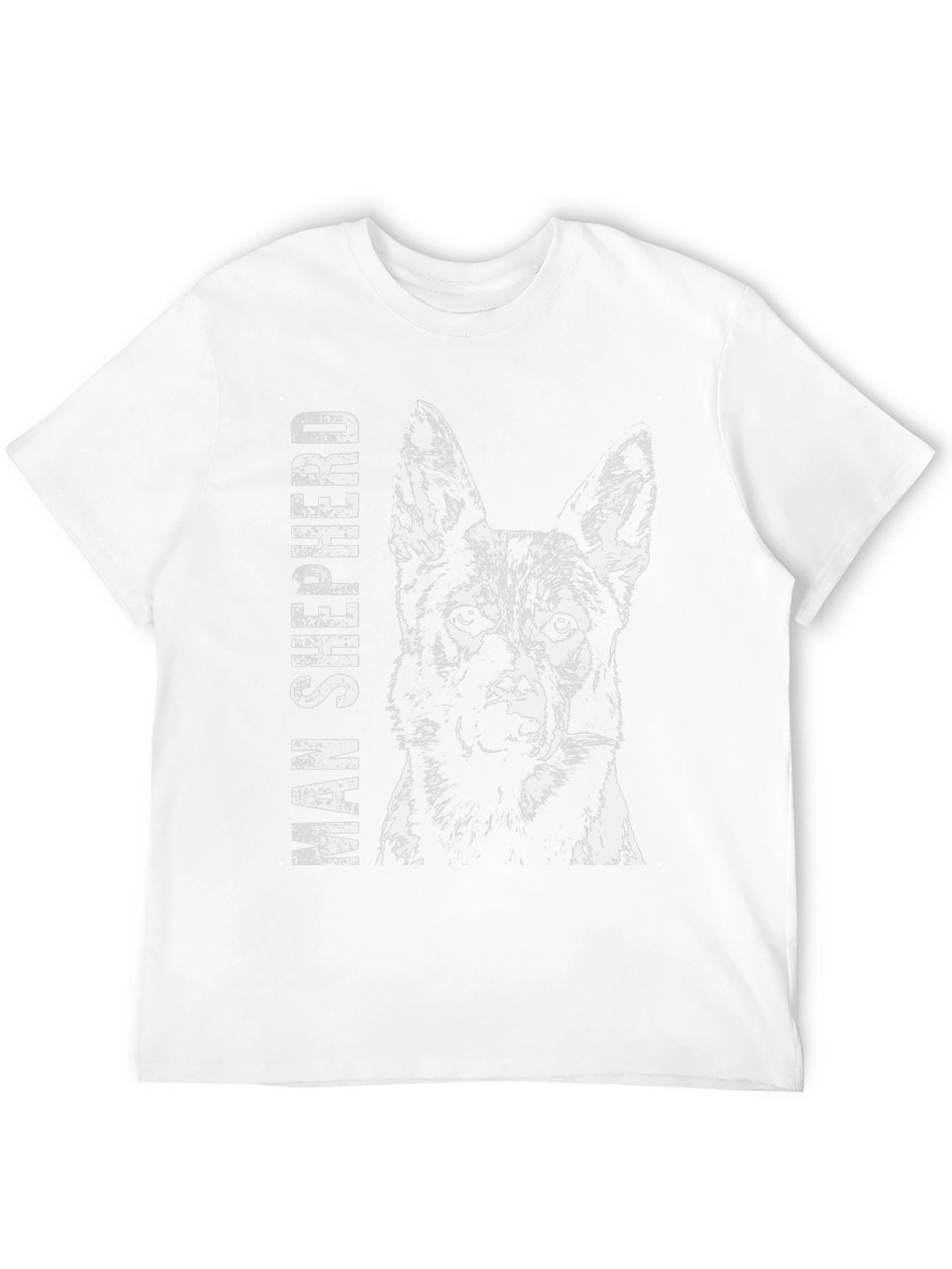 Man Shepherd Dog Graphic Tee - Black