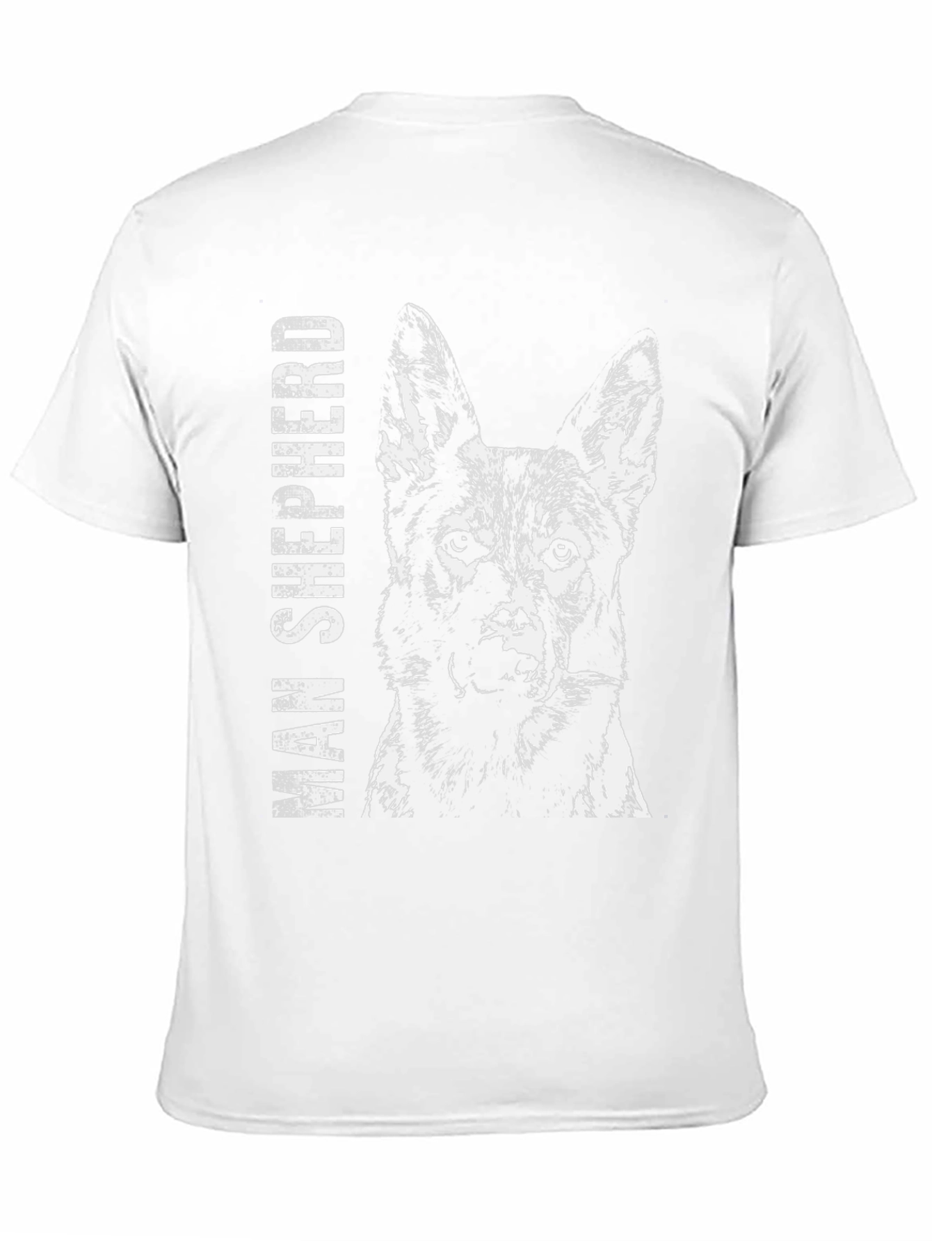 Man Shepherd Dog Graphic Tee - Black