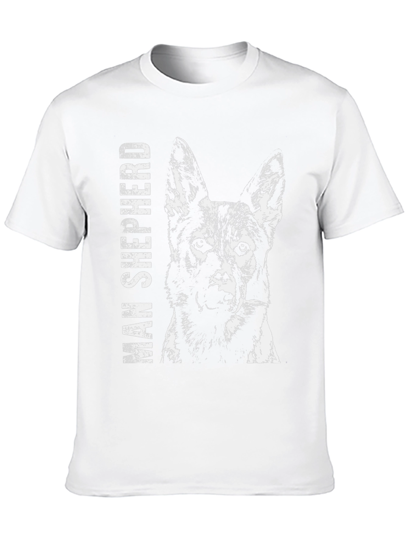 Man Shepherd Dog Graphic Tee - Black