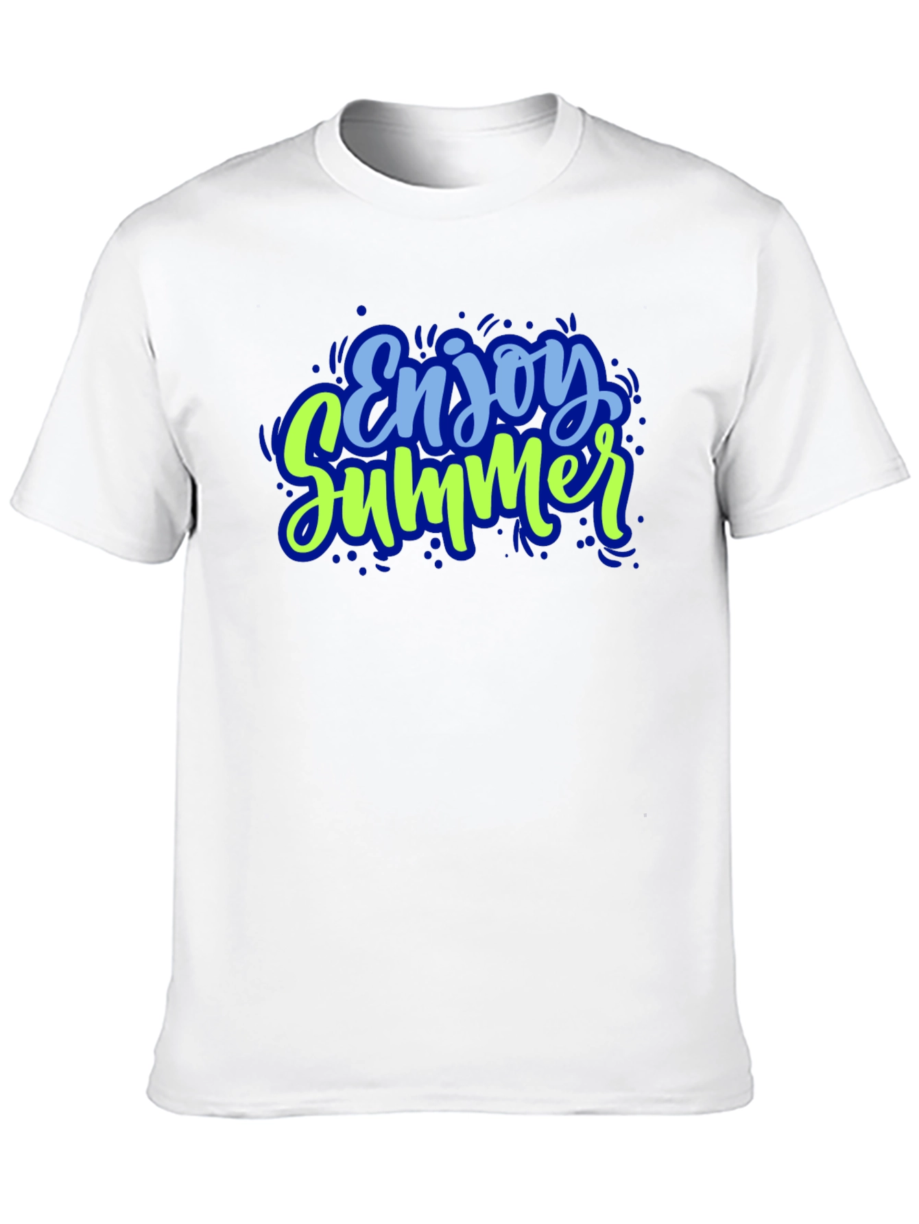 Enjoy Summer Graphic Tee - Black Cotton