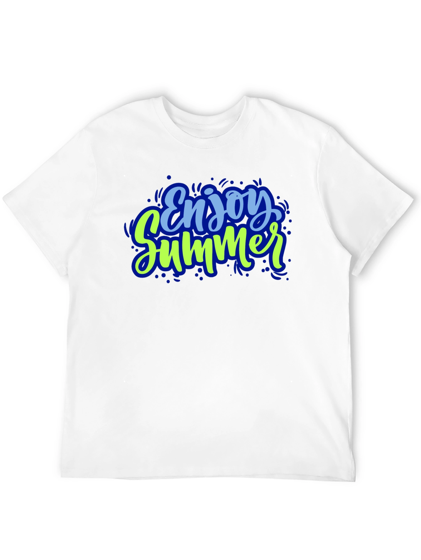 Enjoy Summer Graphic Tee - Black Cotton