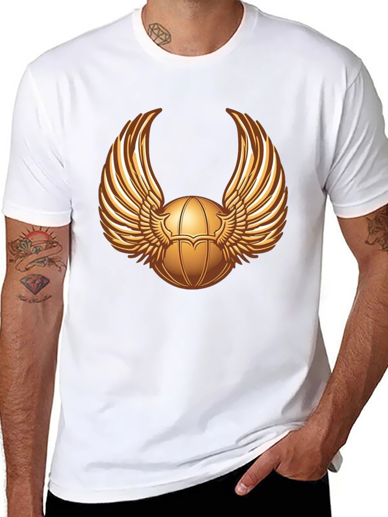 Winged Scarab Graphic Tee - Premium Cotton