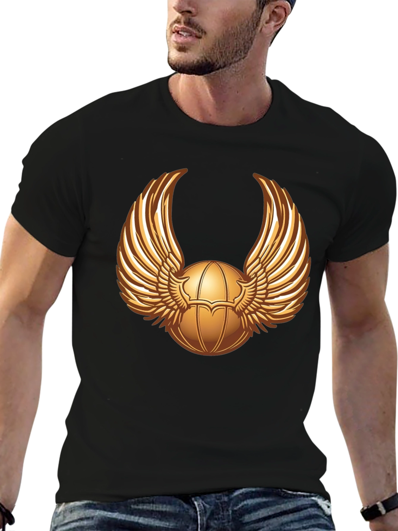 Winged Scarab Graphic Tee - Premium Cotton