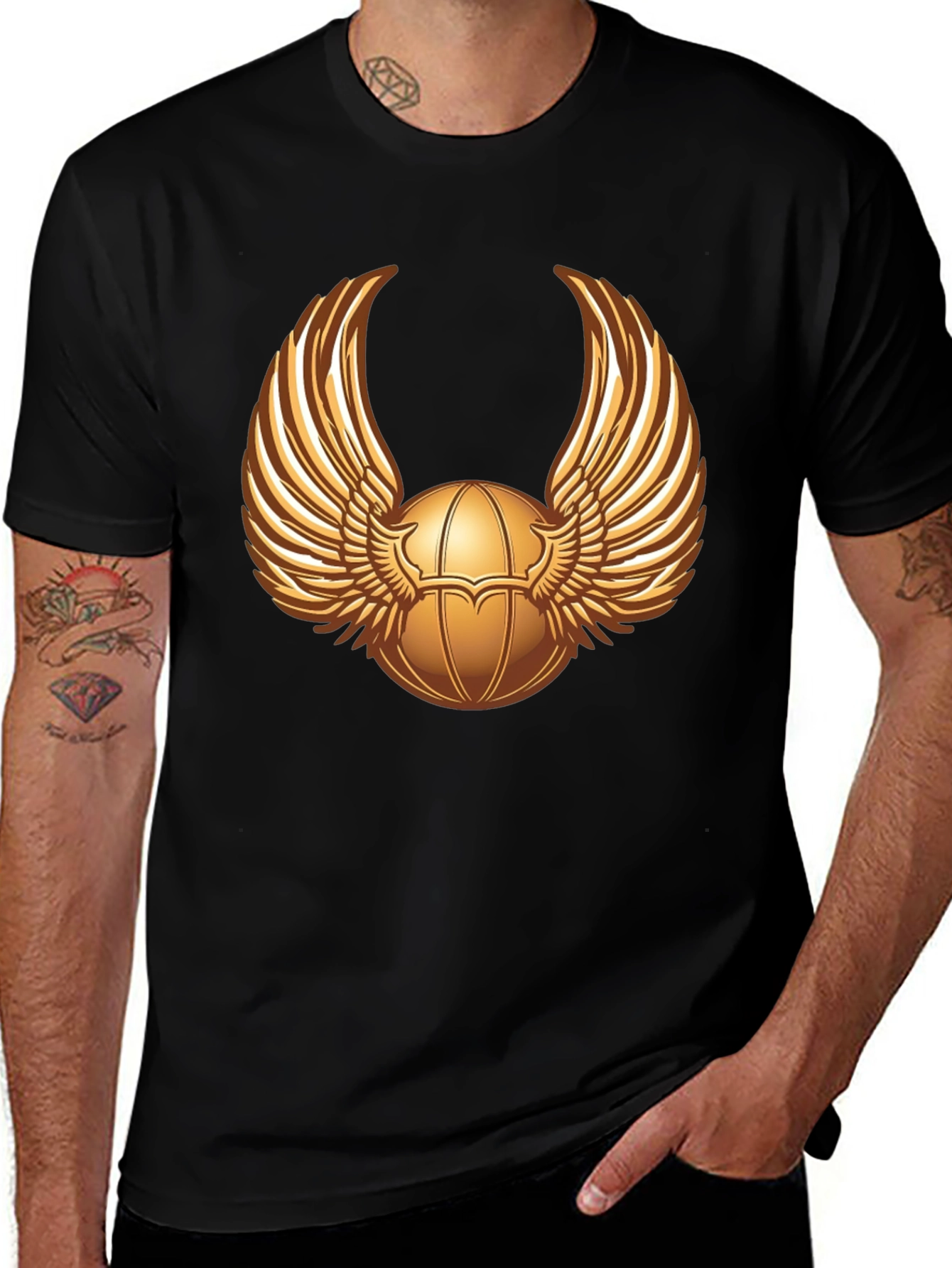 Winged Scarab Graphic Tee - Premium Cotton