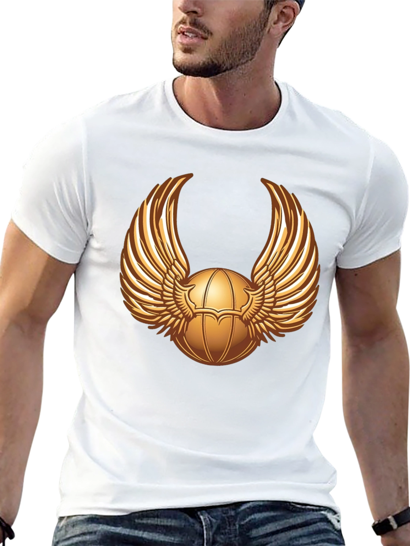 Winged Scarab Graphic Tee - Premium Cotton