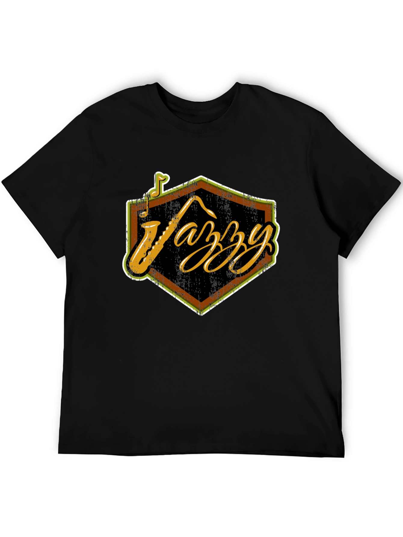 Jazzy Black T-Shirt - Cool Music Lover Tee